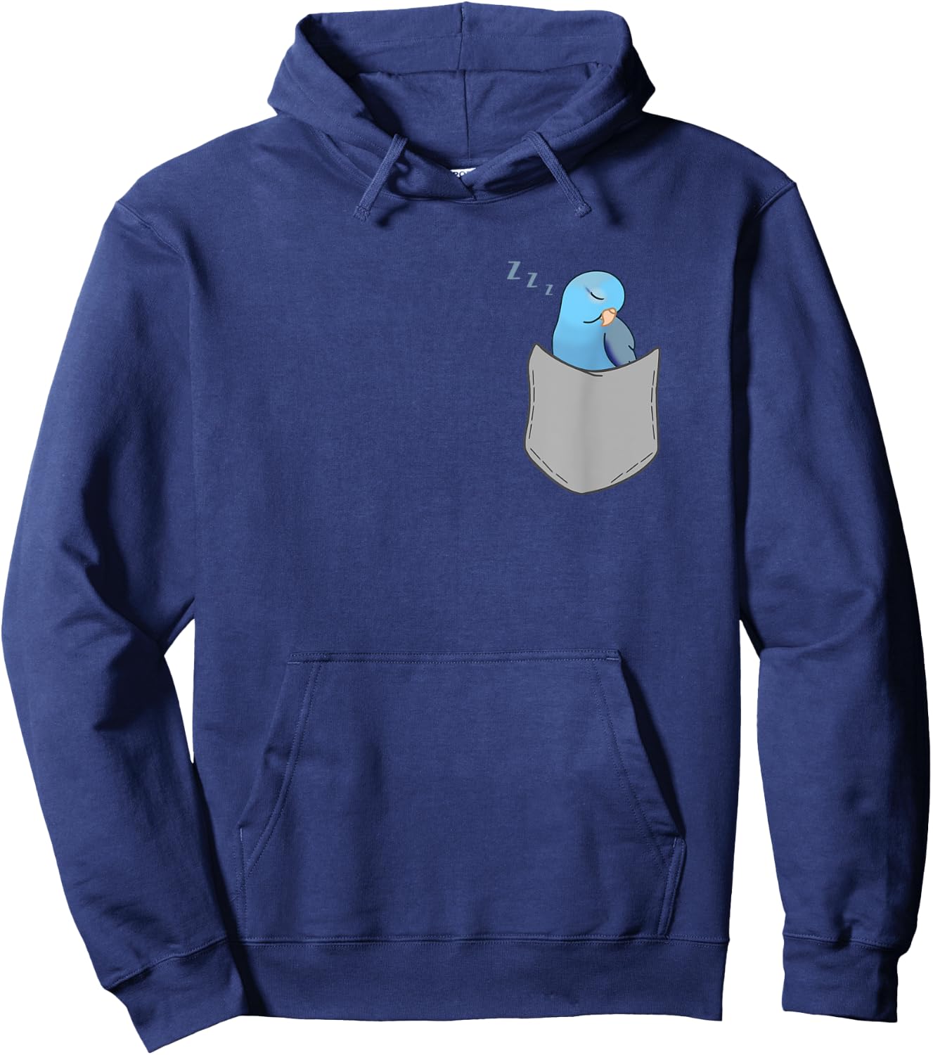 Fake Pocket Blue Parrotlet Sleep Fallow Parrotlet Birb memes Hoodie - Hoodie | Navy