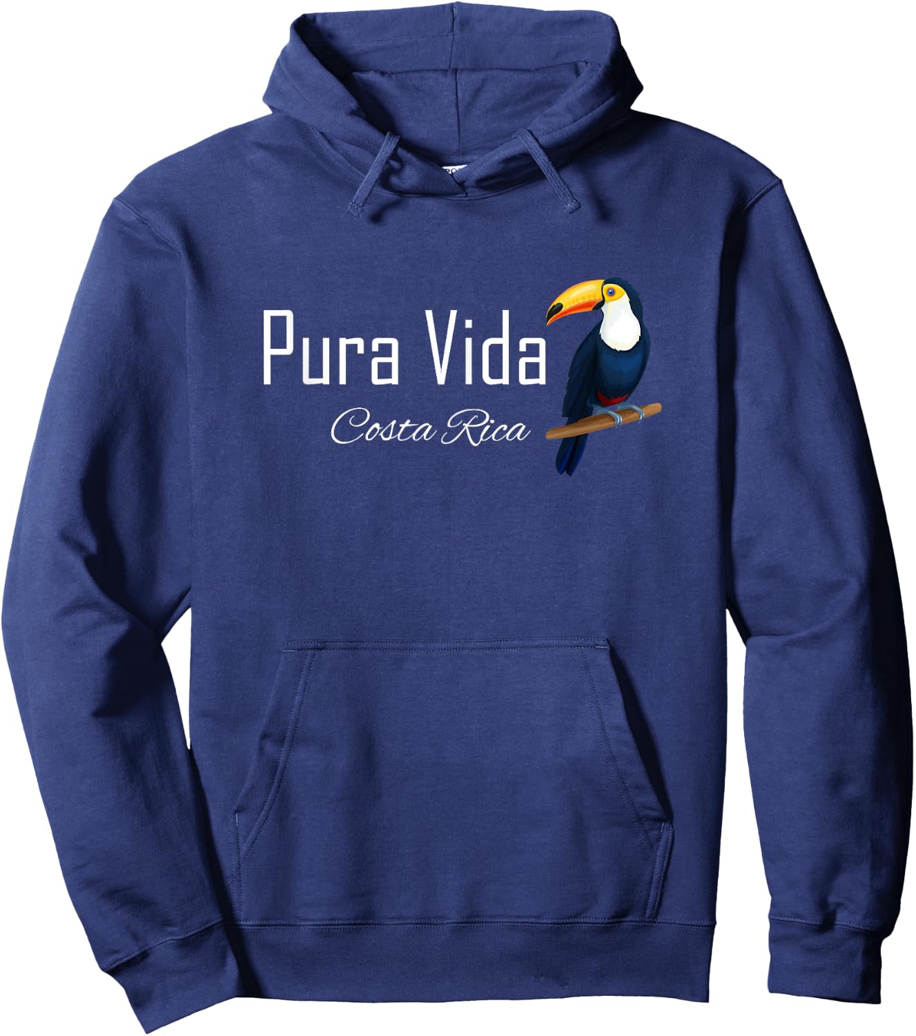 Pura Vida Costa Rica with Tropical Toucan Bird Pura Vida Hoodie - Hoodie | Navy