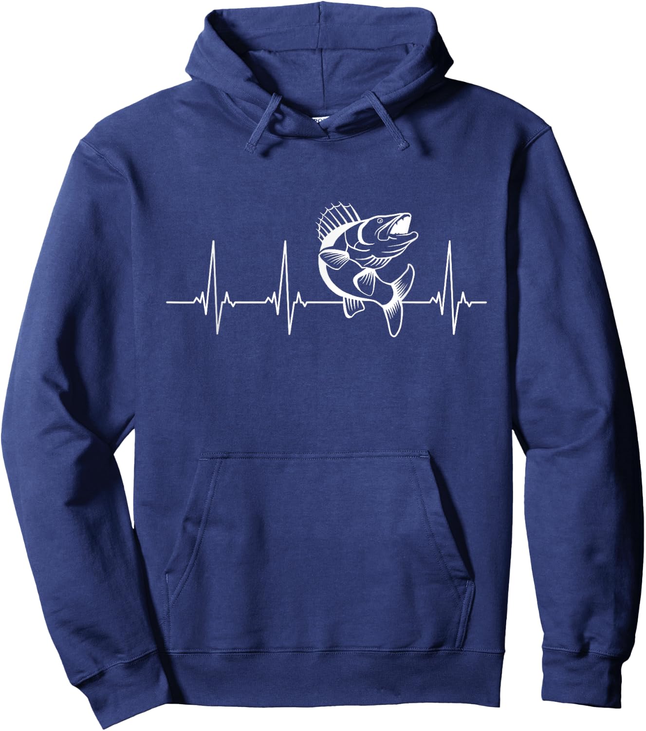 Walleye heartbeat Hoodie - Hoodie | Navy