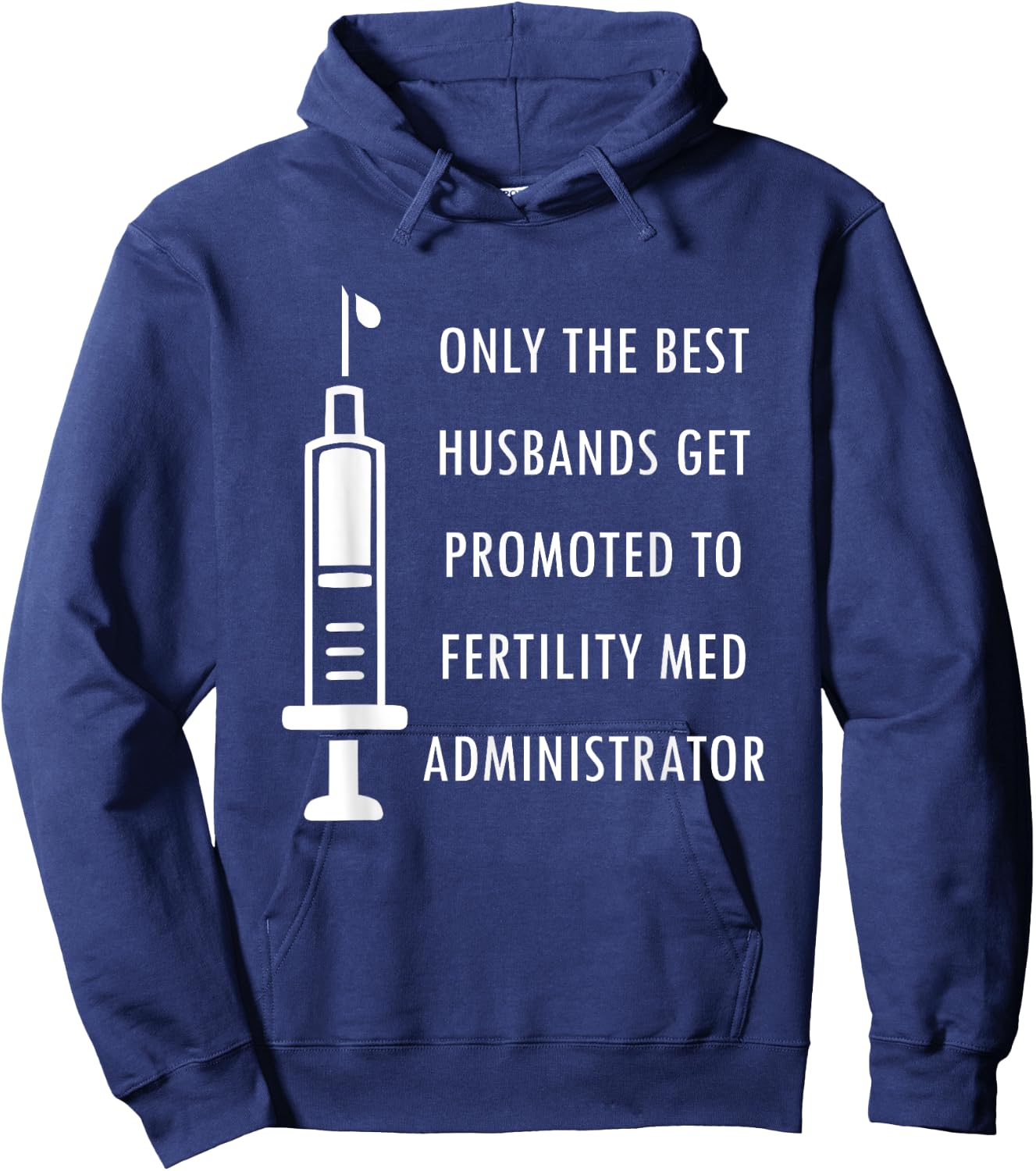 IVF Mom & Dad Warrior Funny Transfer Day Gag Gift Men Women Hoodie - Hoodie | Navy