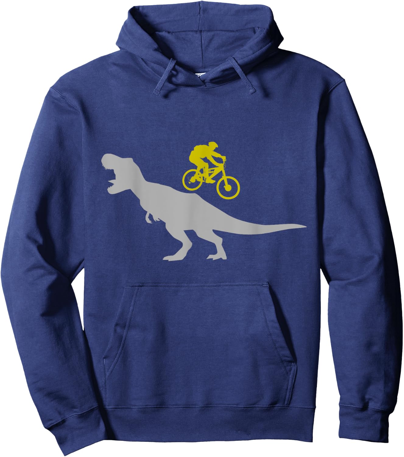 Mountain Bike with T-Rex Dinosaur MTB Mountain Biking Hoodie - Hoodie | Navy