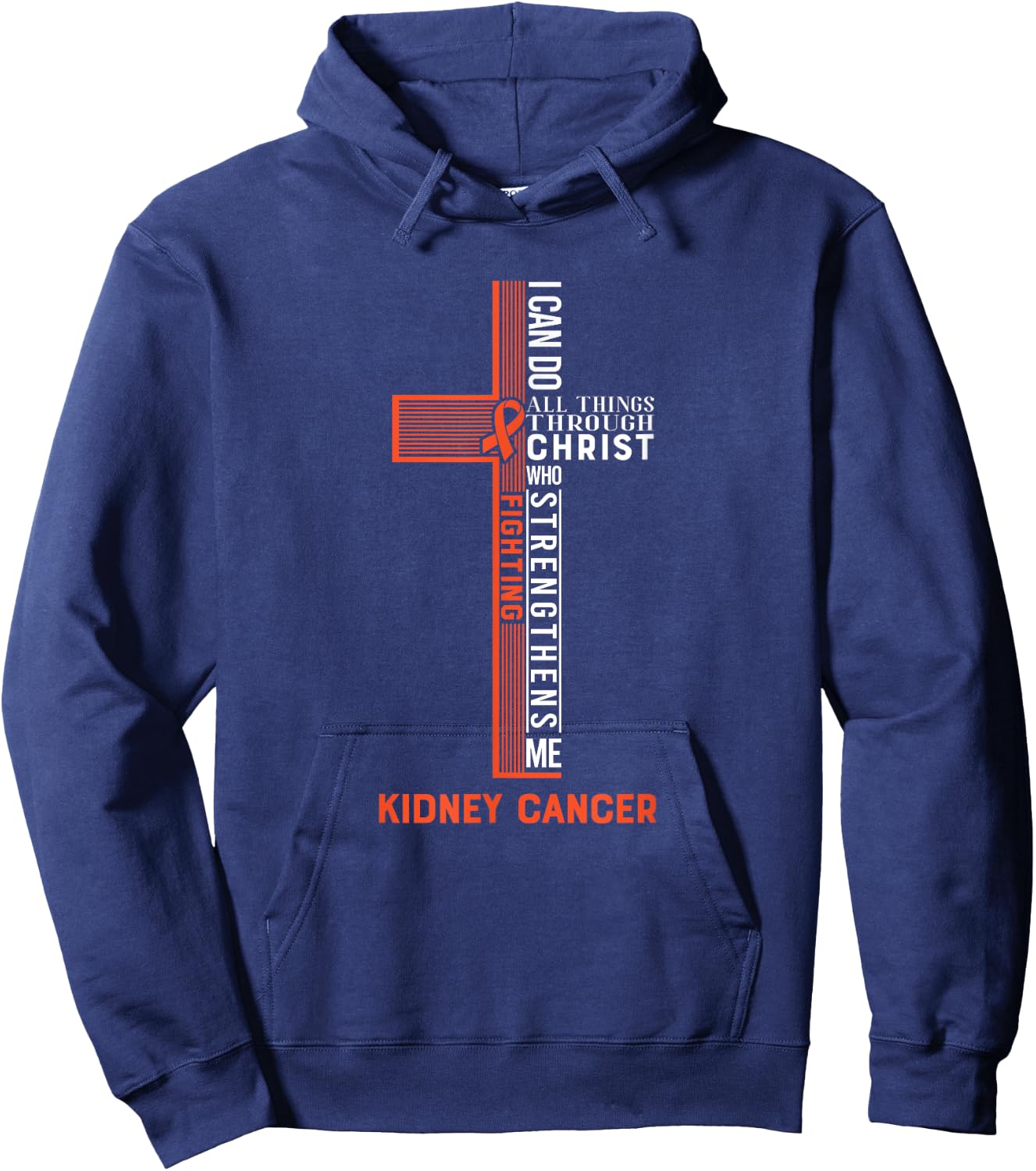 Kidney Cancer Fight Cancer Ribbon Hoodie - Hoodie | Navy