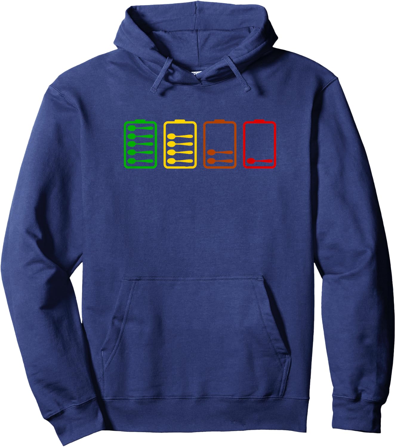 Low Spoon Charge Levels Spoonie Hoodie - Hoodie | Navy
