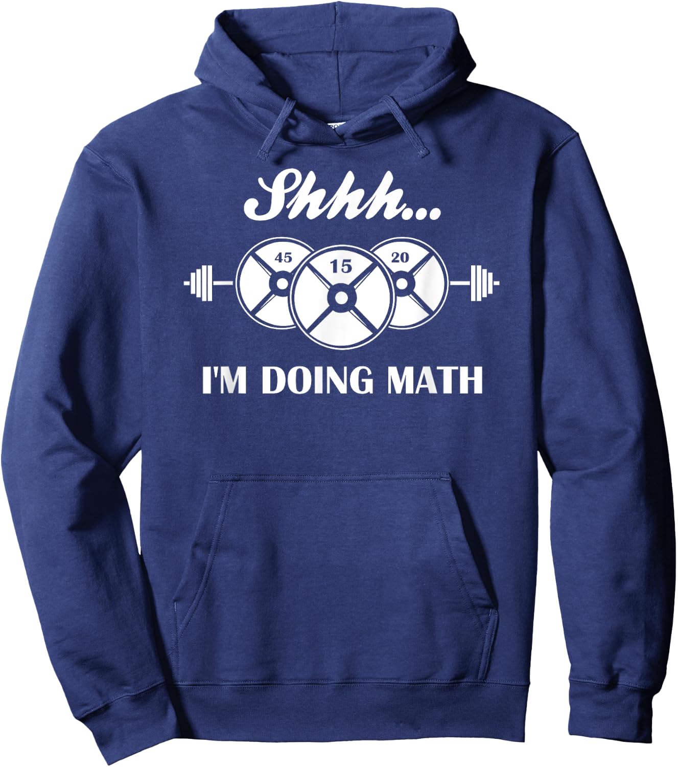 Shhh I'm Doing Math Weight Lifting Math Lover Quote Vintage Hoodie - Hoodie | Navy