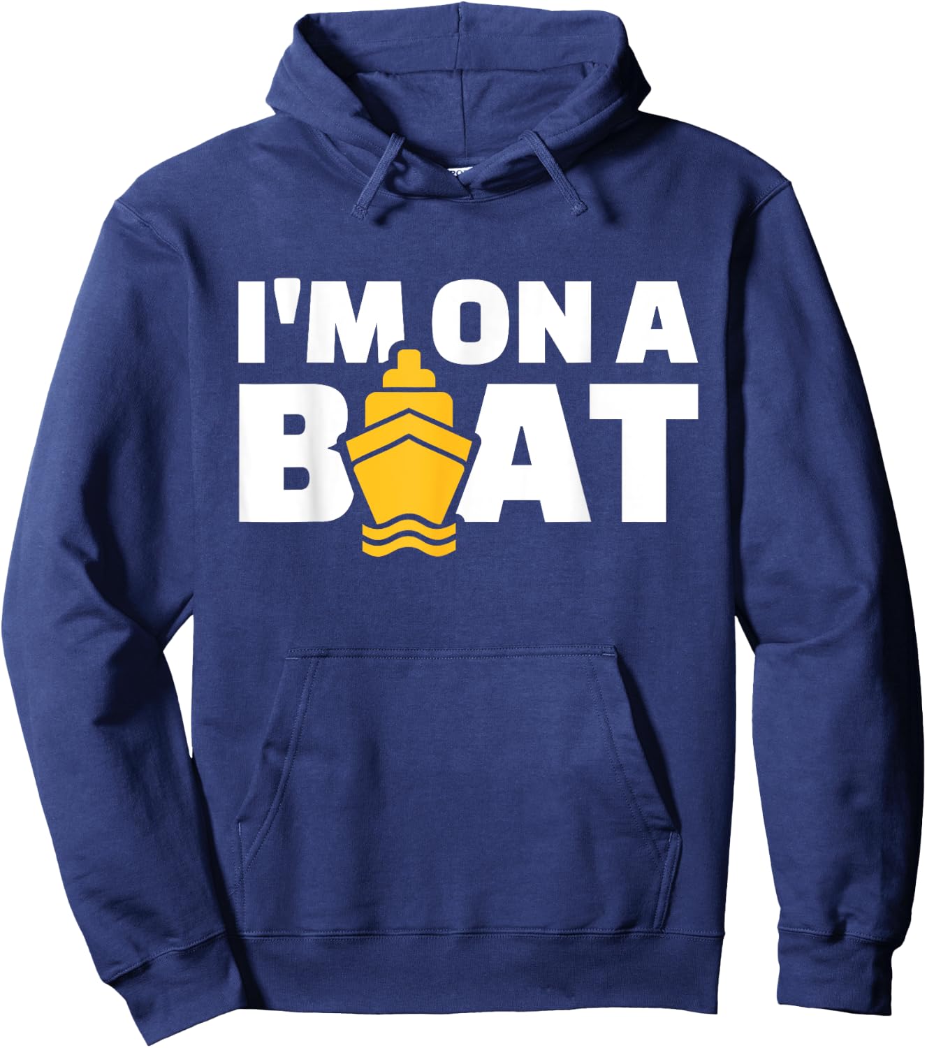 Cruise gifts Men's Black Modern Casual I'm on a Boat Hoodie - Hoodie | Navy