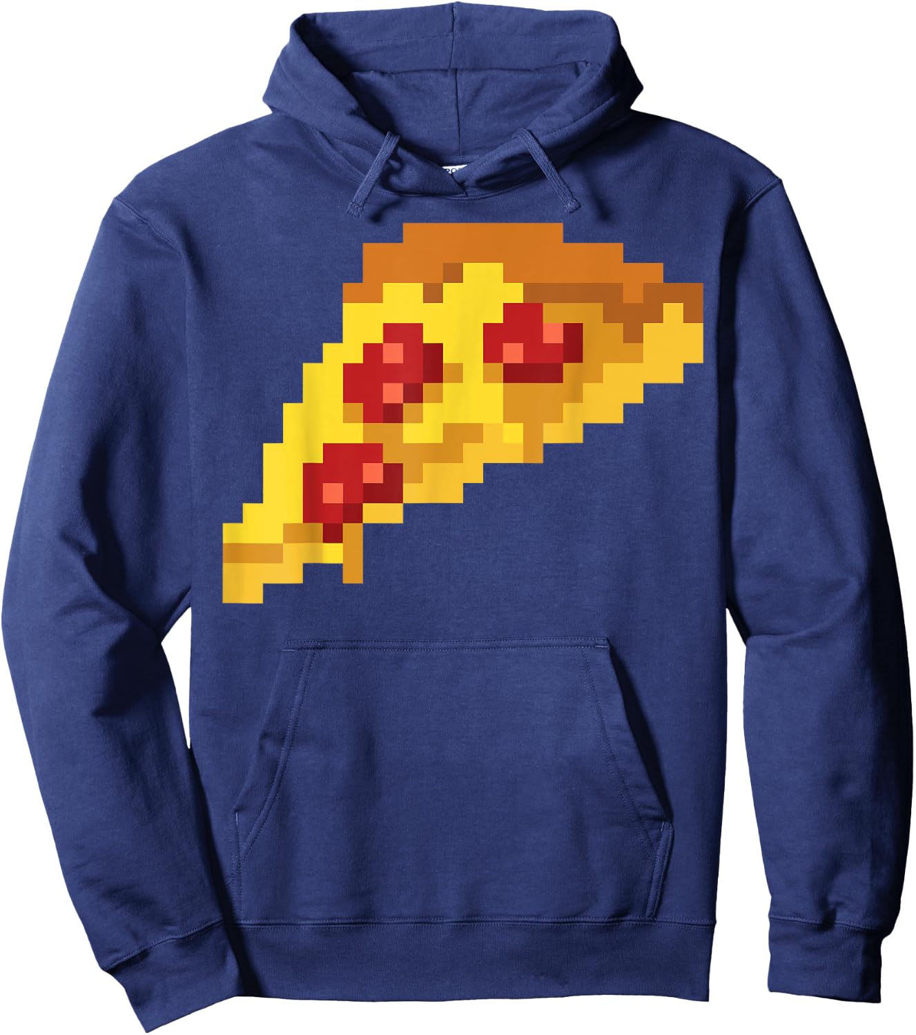Pixel Pizza 80s Video Game Retro 8-bit Halloween Costume Hoodie - Hoodie | Navy