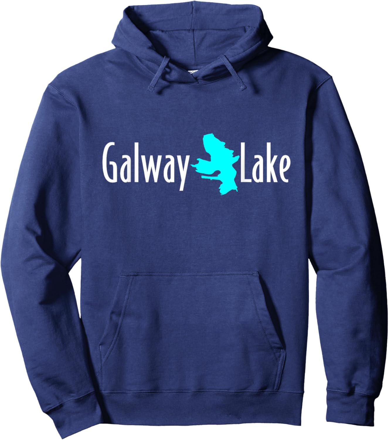 Minimalist Galway Lake - New York Hoodie - Hoodie | Navy