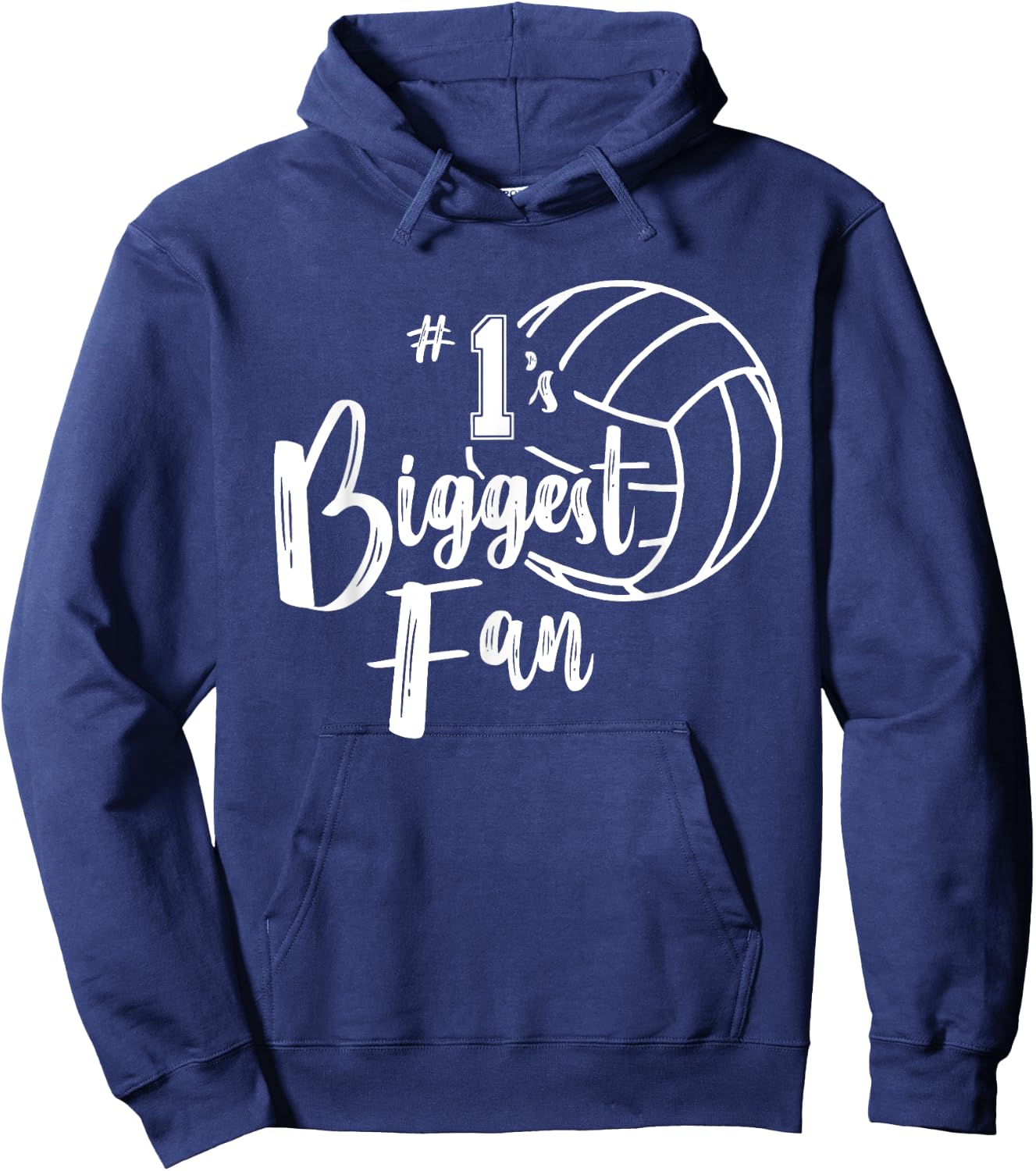 Number One 1 Biggest Fan Shirt Volleyball Mom Volleyball Dad Hoodie - Hoodie | Navy