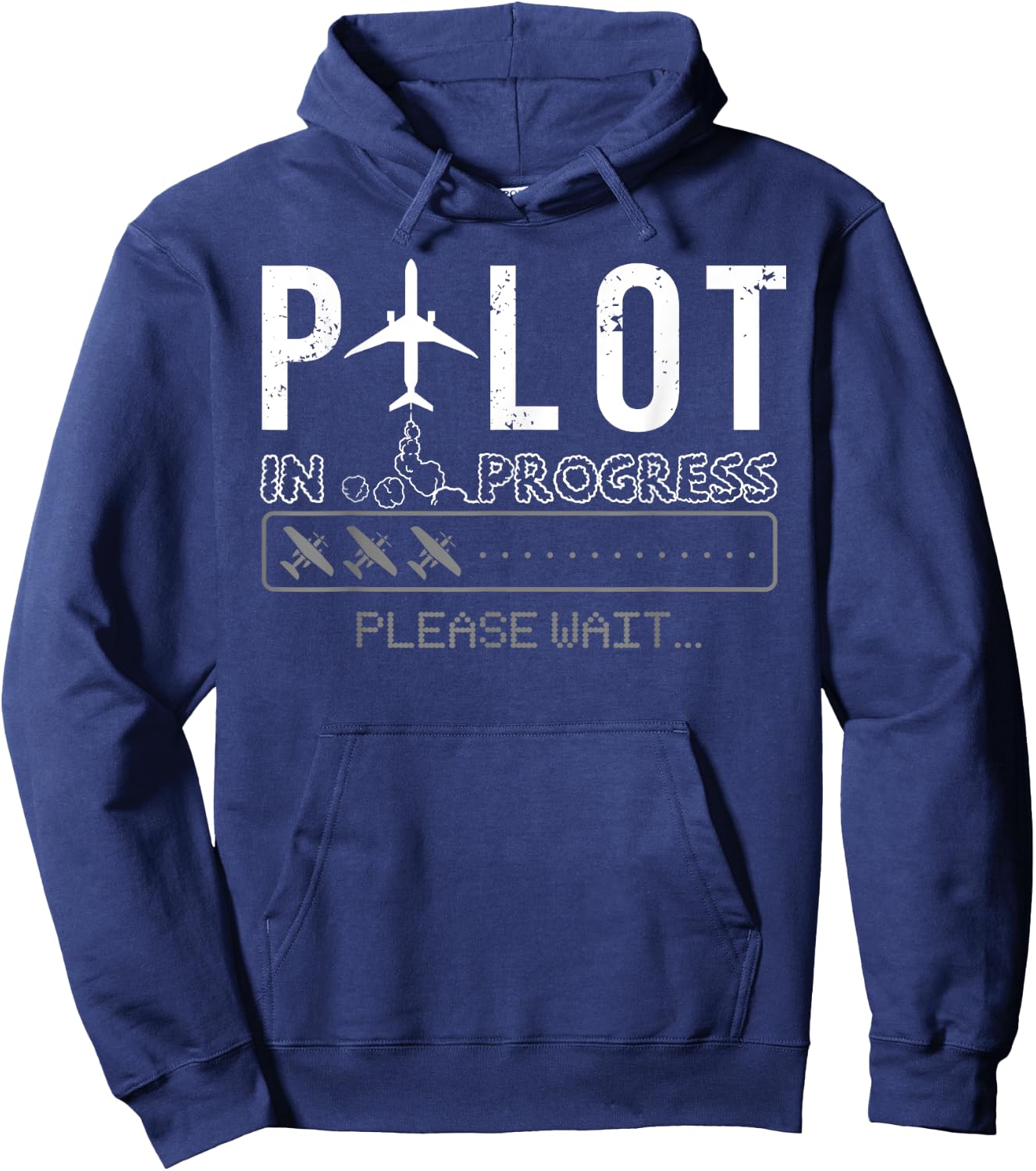 Pilot In Progress Funny Future Pilot Aviation Airplane Gift Hoodie - Hoodie | Navy
