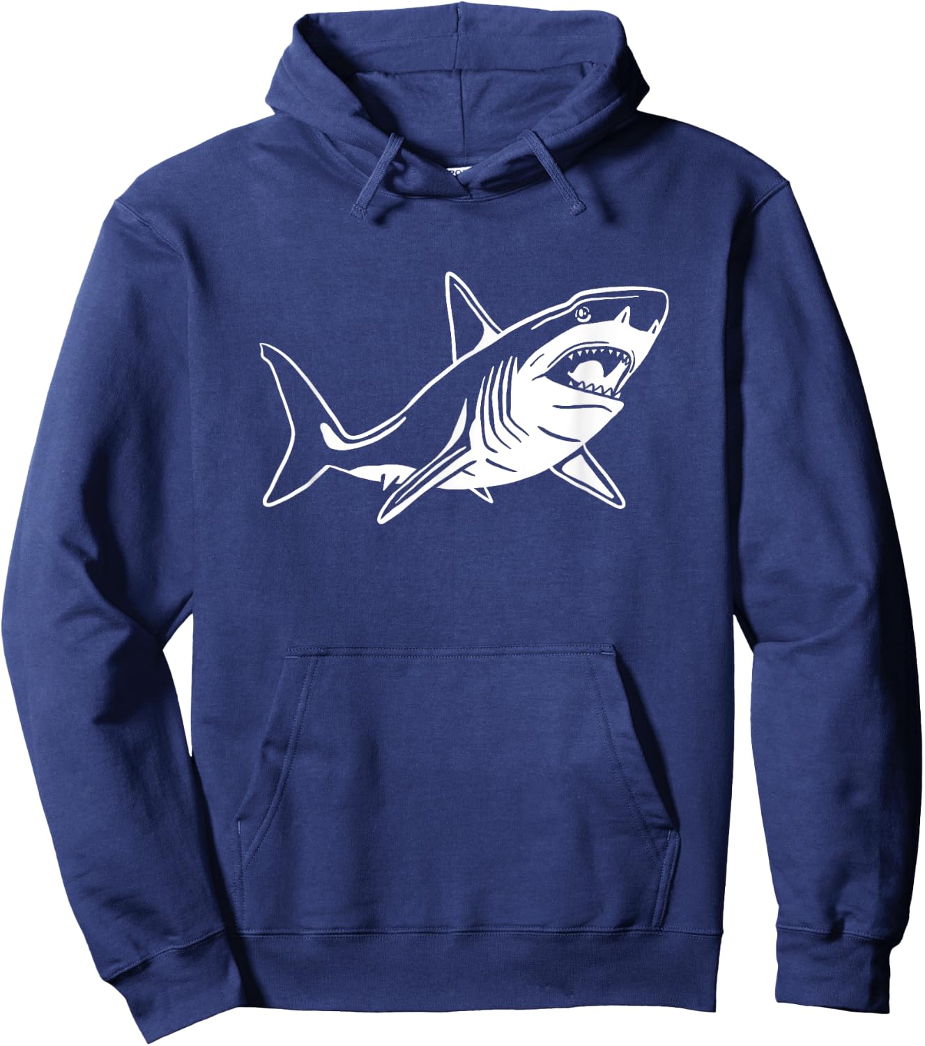 Shark Doodle Drawing / Shark Lover and Oceanic Life Fan Hoodie - Hoodie | Navy