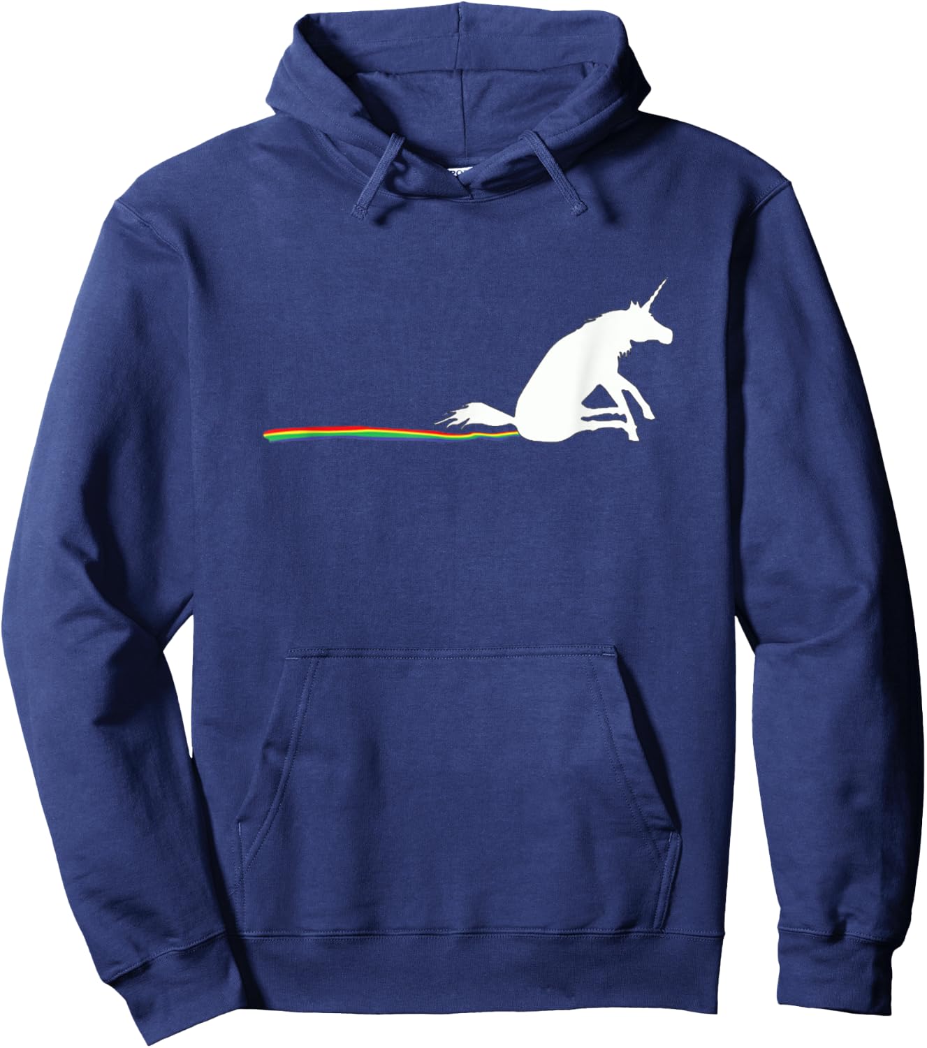 Unicorn Trail Rainbow Poop Hoodie - Hoodie | Navy