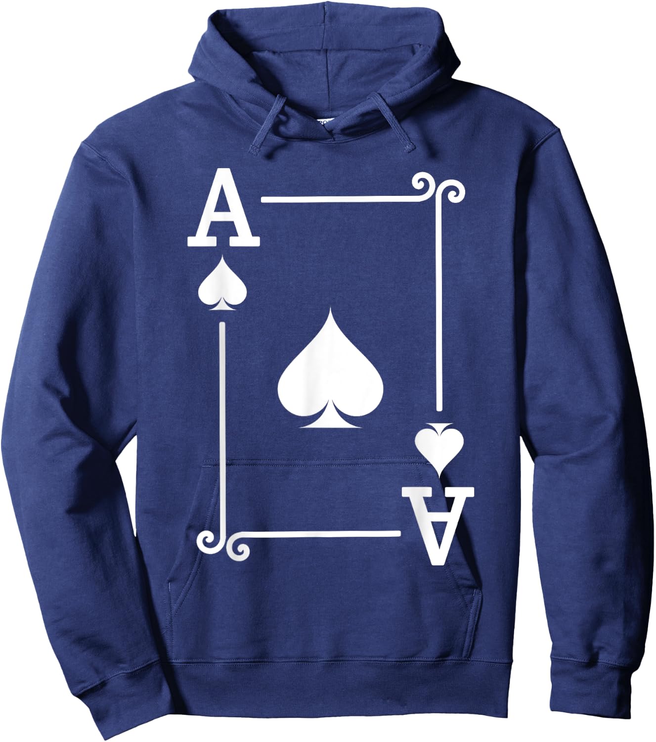 Playing Cards - Matching Spades Card Suits - Ace Card Hoodie - Hoodie | Navy