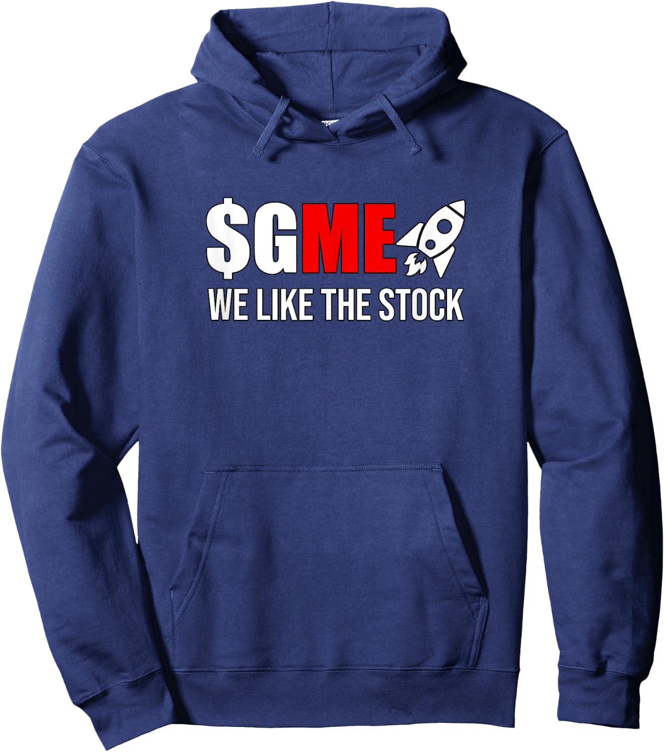 Gamestonk to the Moon, we like the stock - GME stock Hoodie - Hoodie | Navy