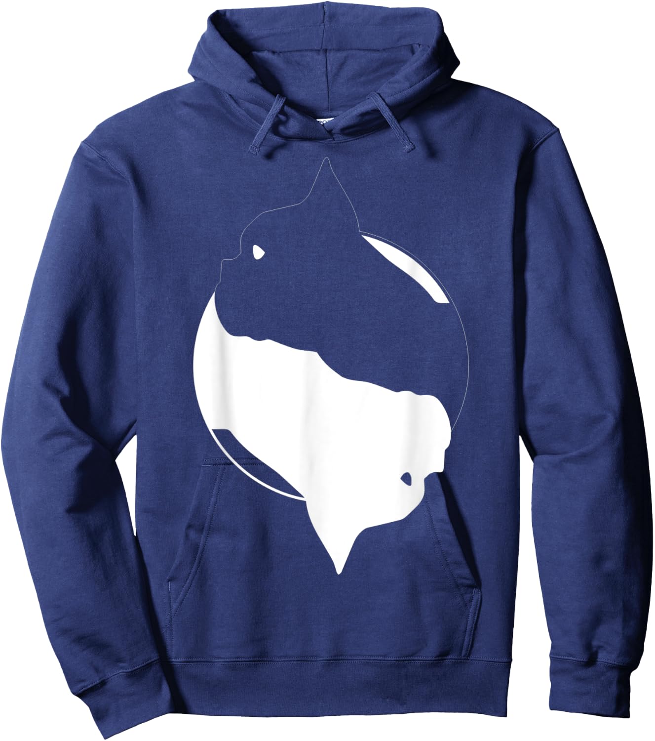 Yin Yang French Bulldog Funny Frenchie Symbol Meditation Hoodie - Hoodie | Navy