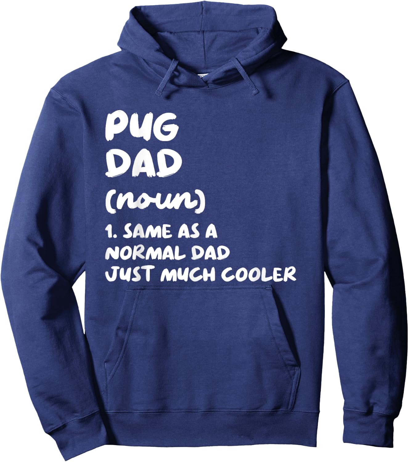Pug Dad Definition Dog Owner Women Girls Kids Hoodie - Hoodie | Navy