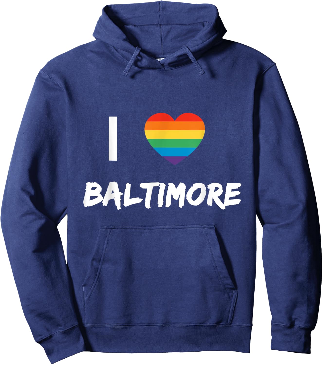 I Love Baltimore Gay Pride LBGT Hoodie - Hoodie | Navy