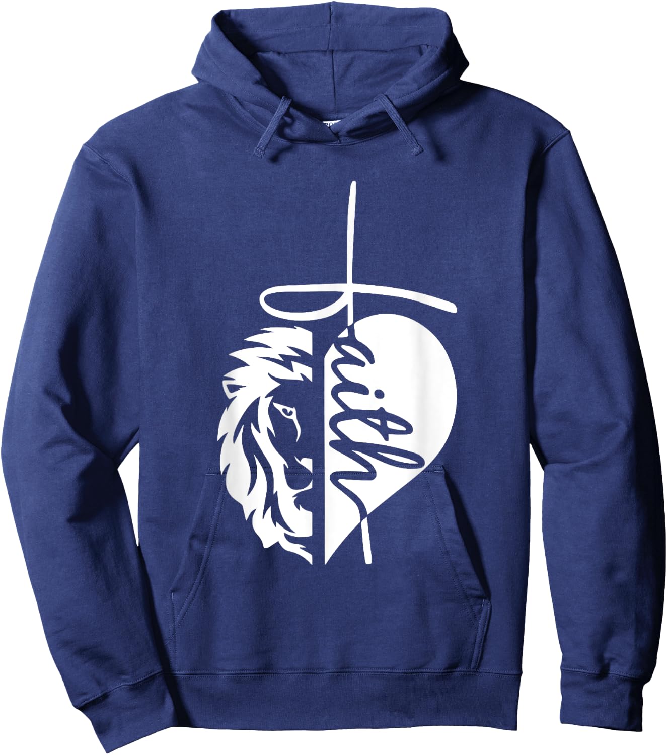 Lion Faith God Jesus Christ Christian Faith Religious Hoodie - Hoodie | Navy