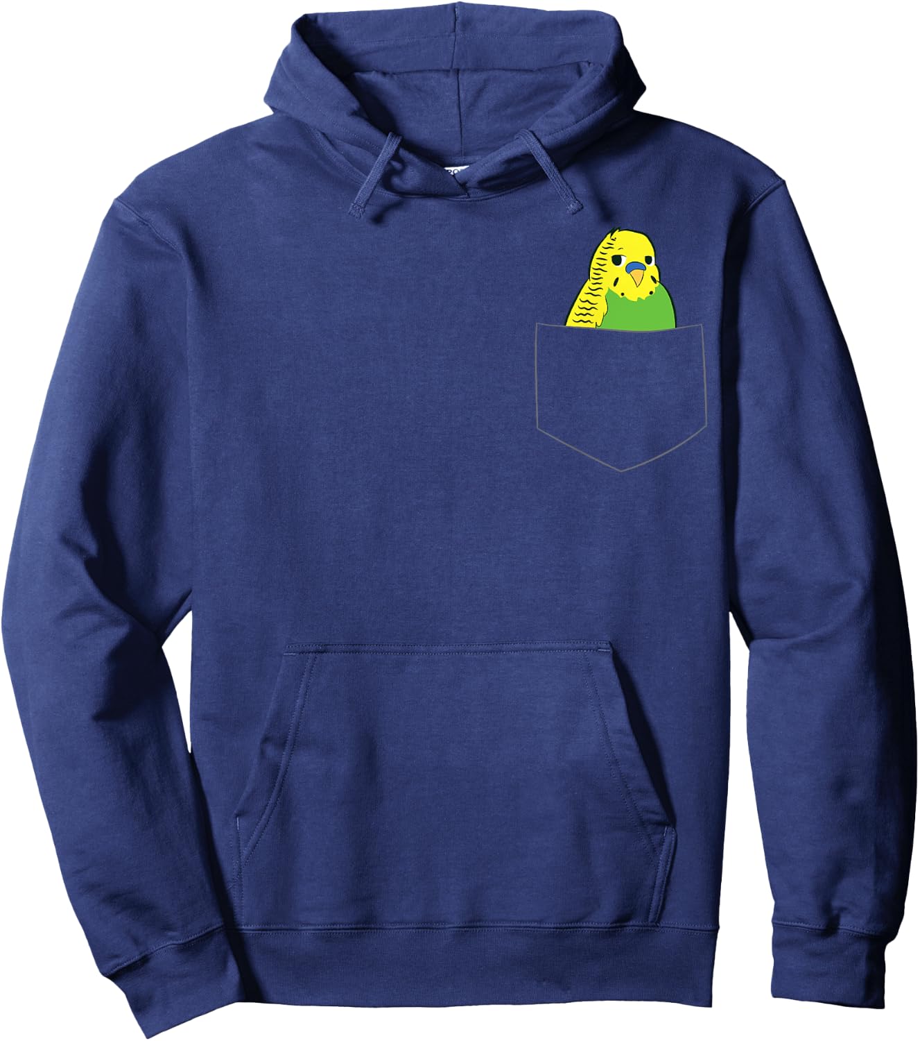 Cute Parakeet In Pocket Budgie Bird In Pocket Budgerigar Hoodie - Hoodie | Navy