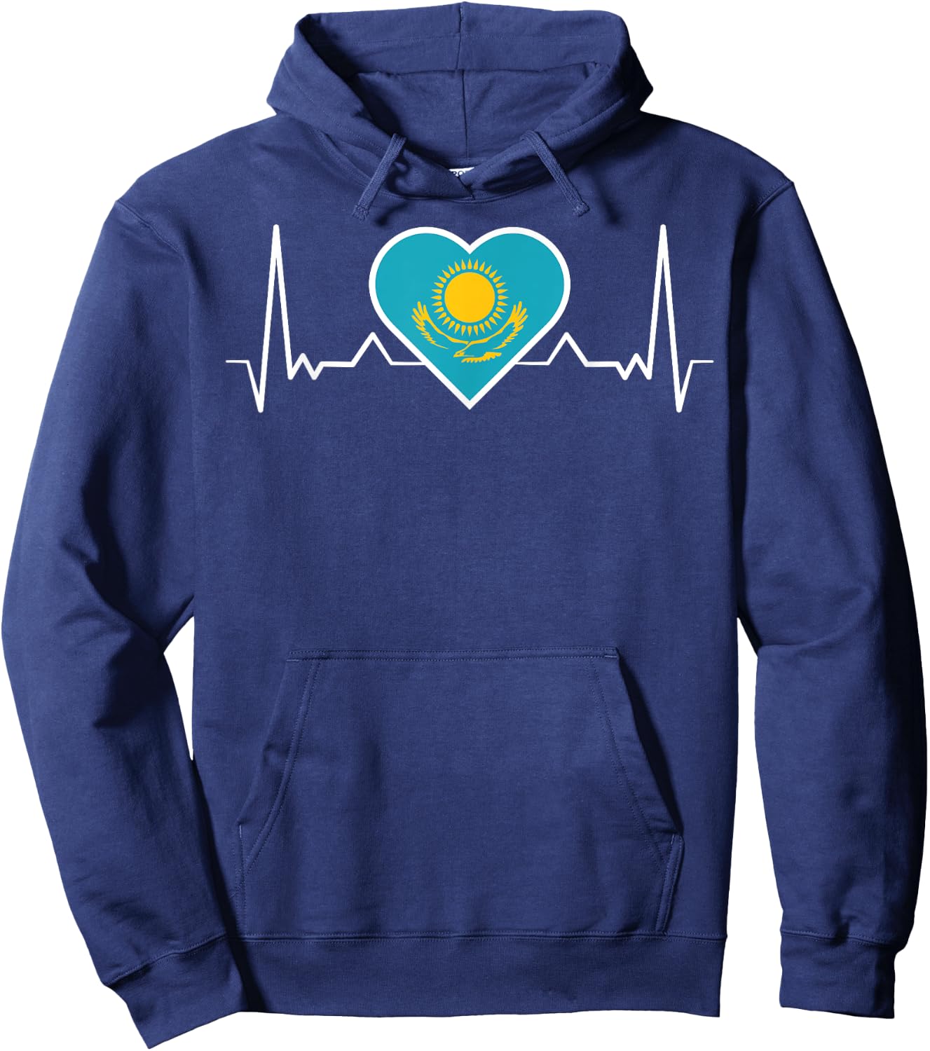 Republic of Kazakhstan Kazakhstan Kazakh Flag Horse Hoodie - Hoodie | Navy