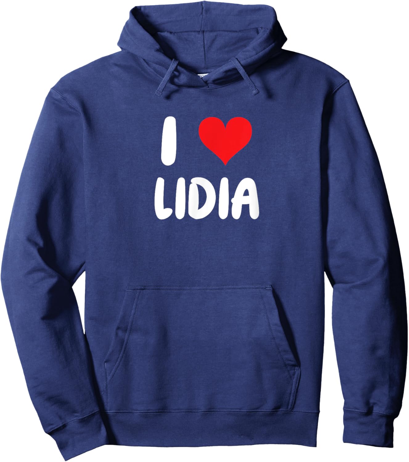 I Love Lidia - Heart Hoodie - Hoodie | Navy