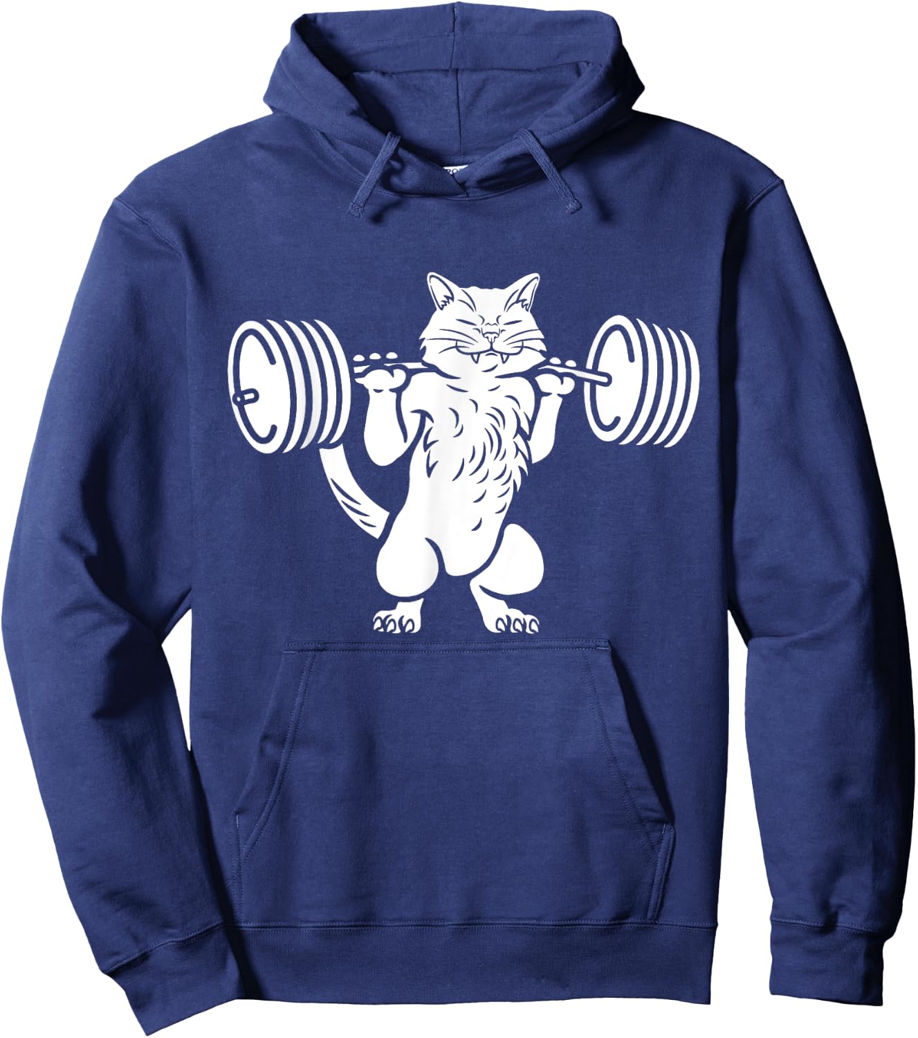 Squat Cat Gift Power Squat Bodybuilder Hoodie - Hoodie | Navy