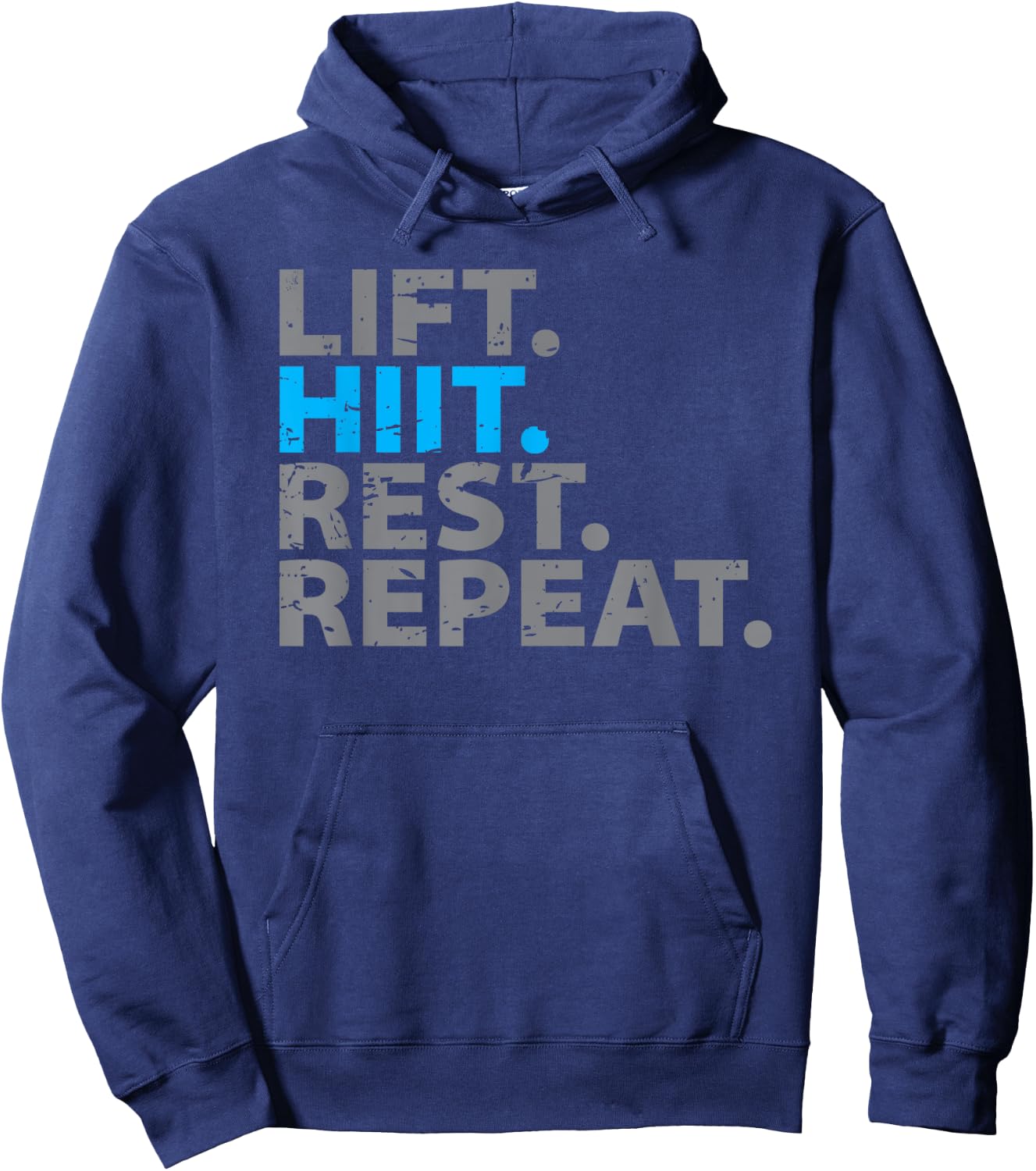 Lift Hiit Rest Repeat Hoodie - Hoodie | Navy