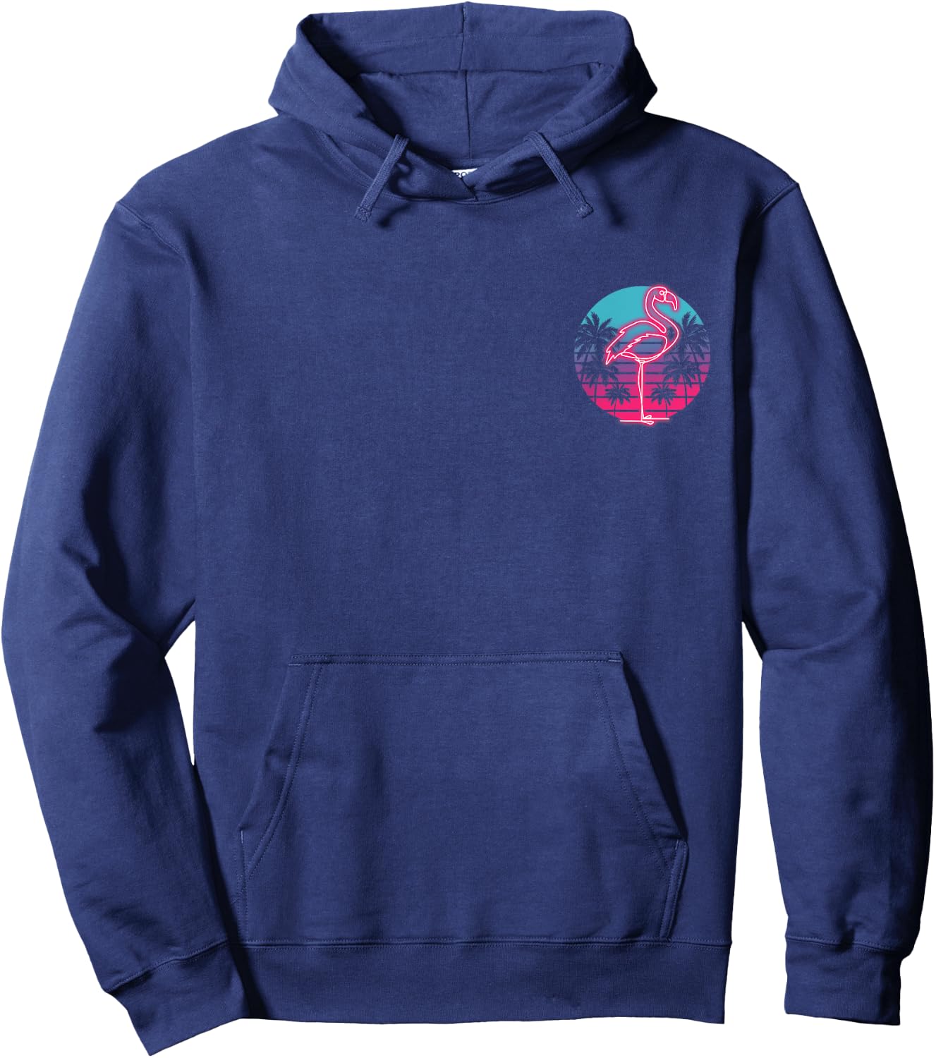 Flamingo Retro 80s Retro Party Miami Flamingo Women Kids Hoodie - Hoodie | Navy