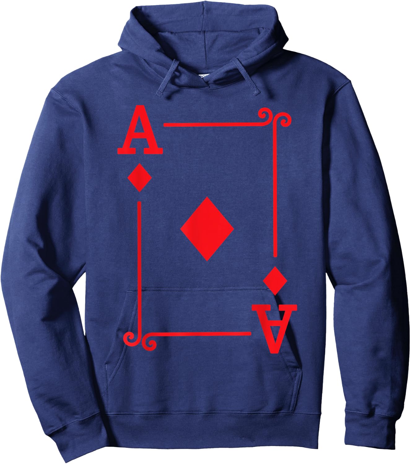 Playing Cards - Matching Diamonds Card Suits - Ace Card Hoodie - Hoodie | Navy