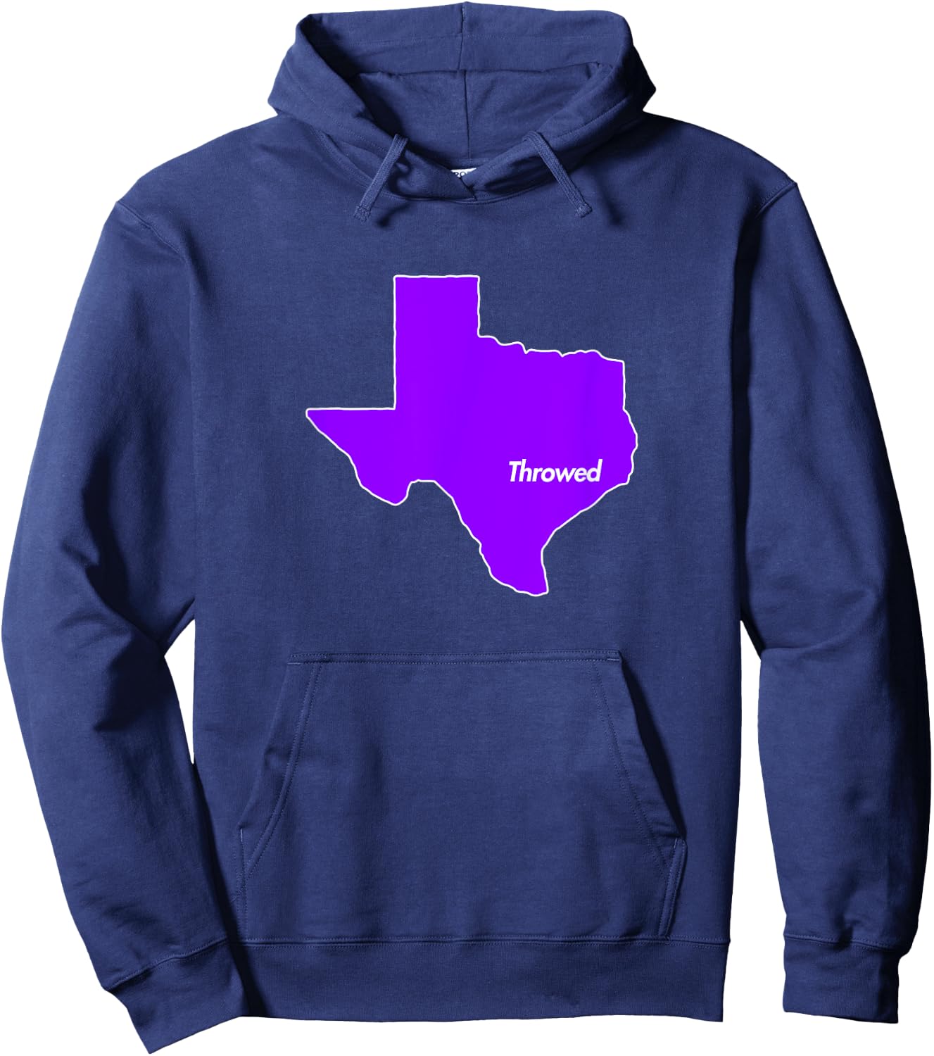 Throwed Houston Purple Texas State TX Lean Screw Chopped Hoodie - Hoodie | Navy