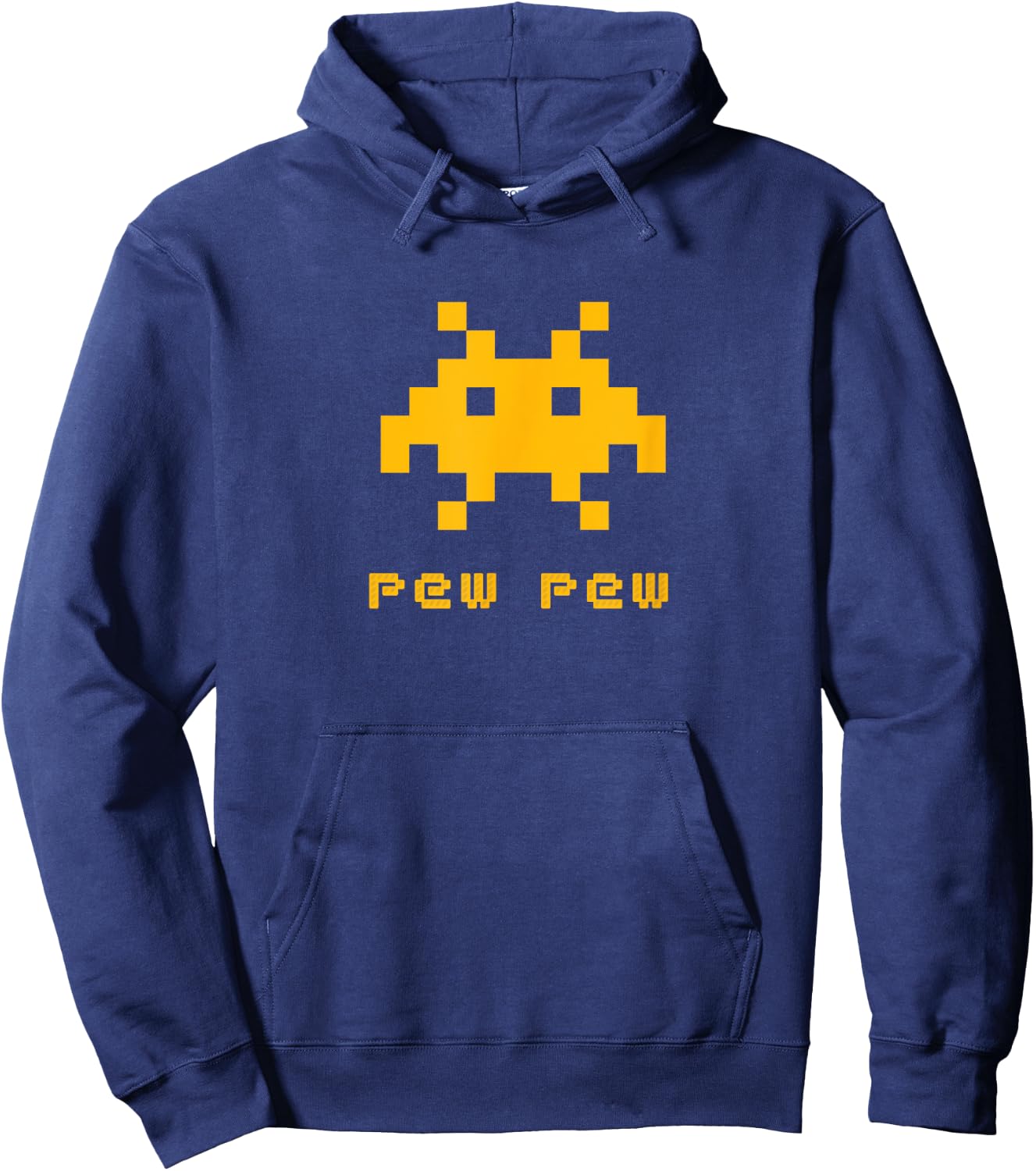 Alien Invaders Pew Pew Space 8-bit Retro Video Game Gift Hoodie - Hoodie | Navy