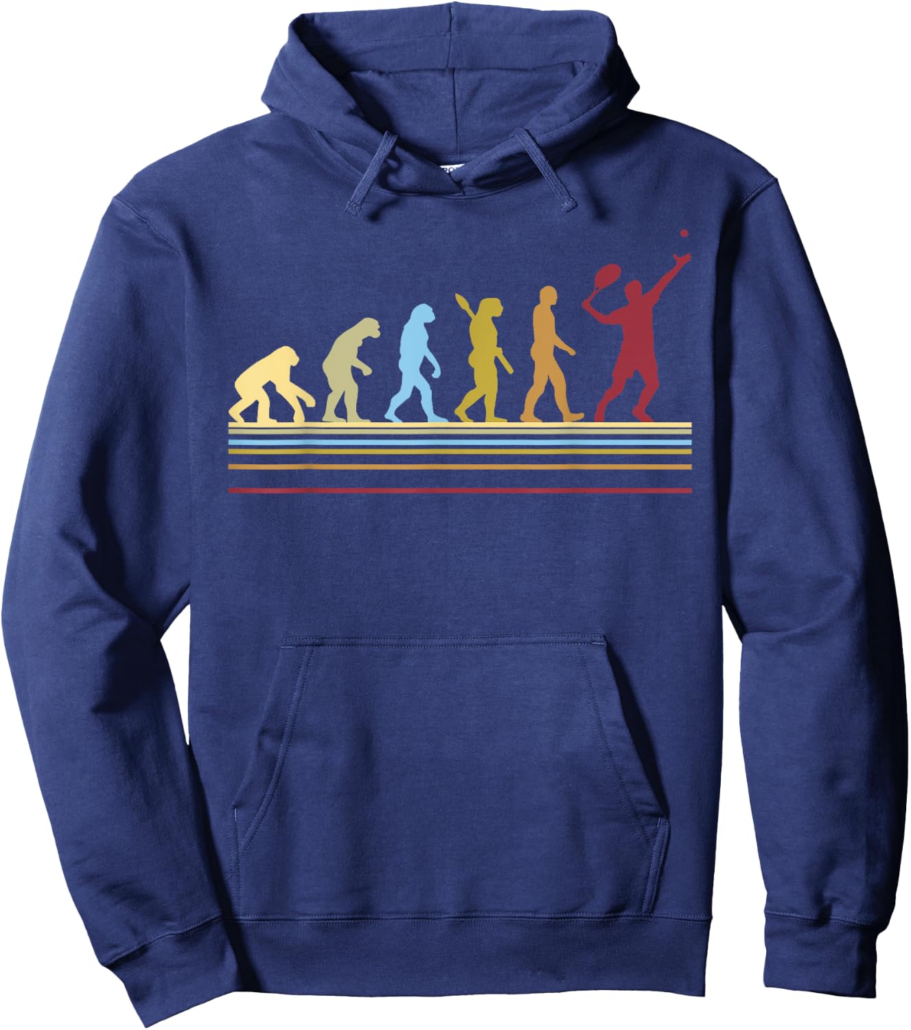 Tennis Player Retro Sport Evolution Hoodie - Hoodie | Navy