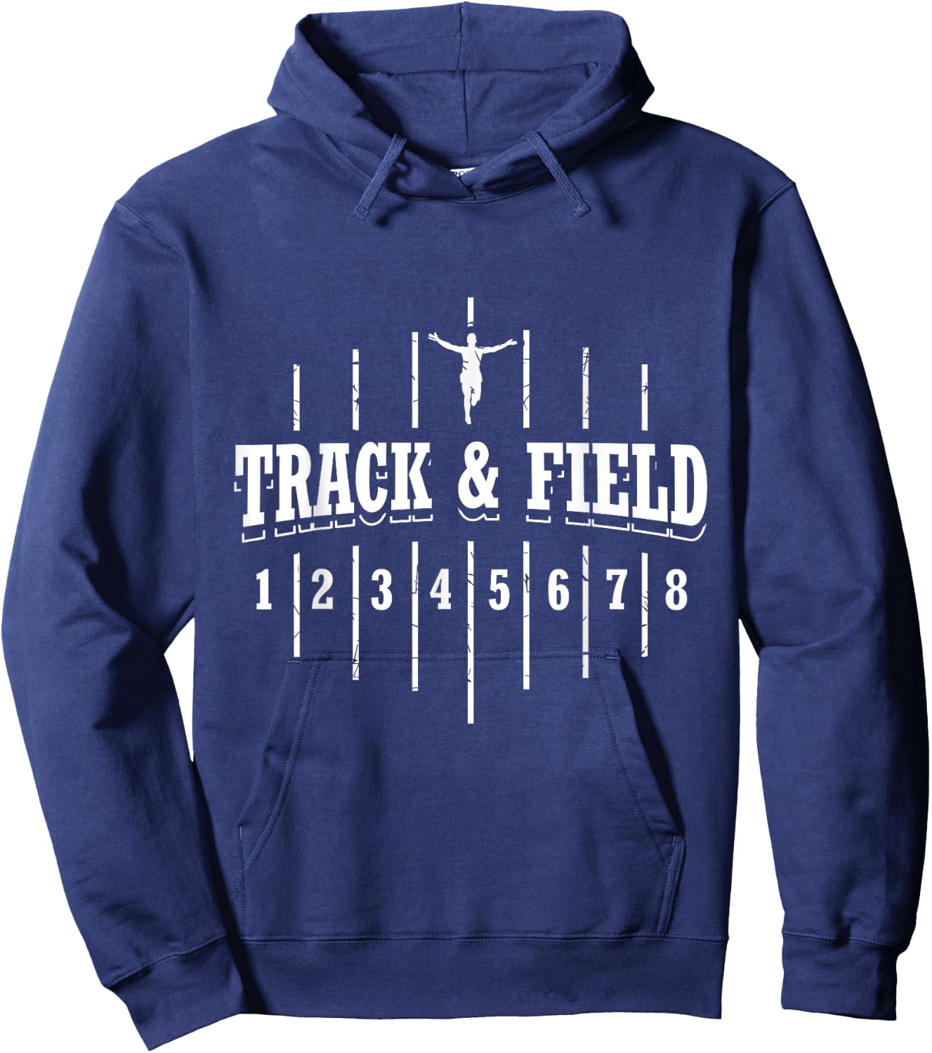 Funny Track and Field Design Runner Numbers Hoodie - Hoodie | Navy