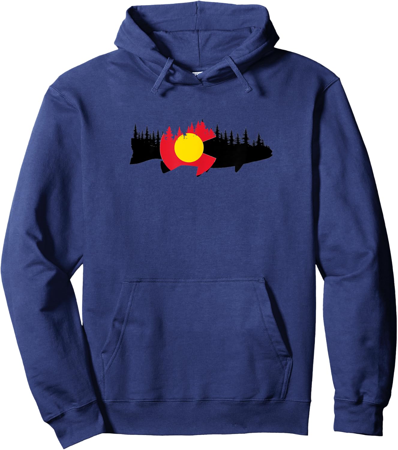 Colorado Fishing Graphic Design Hoodie - Hoodie | Navy