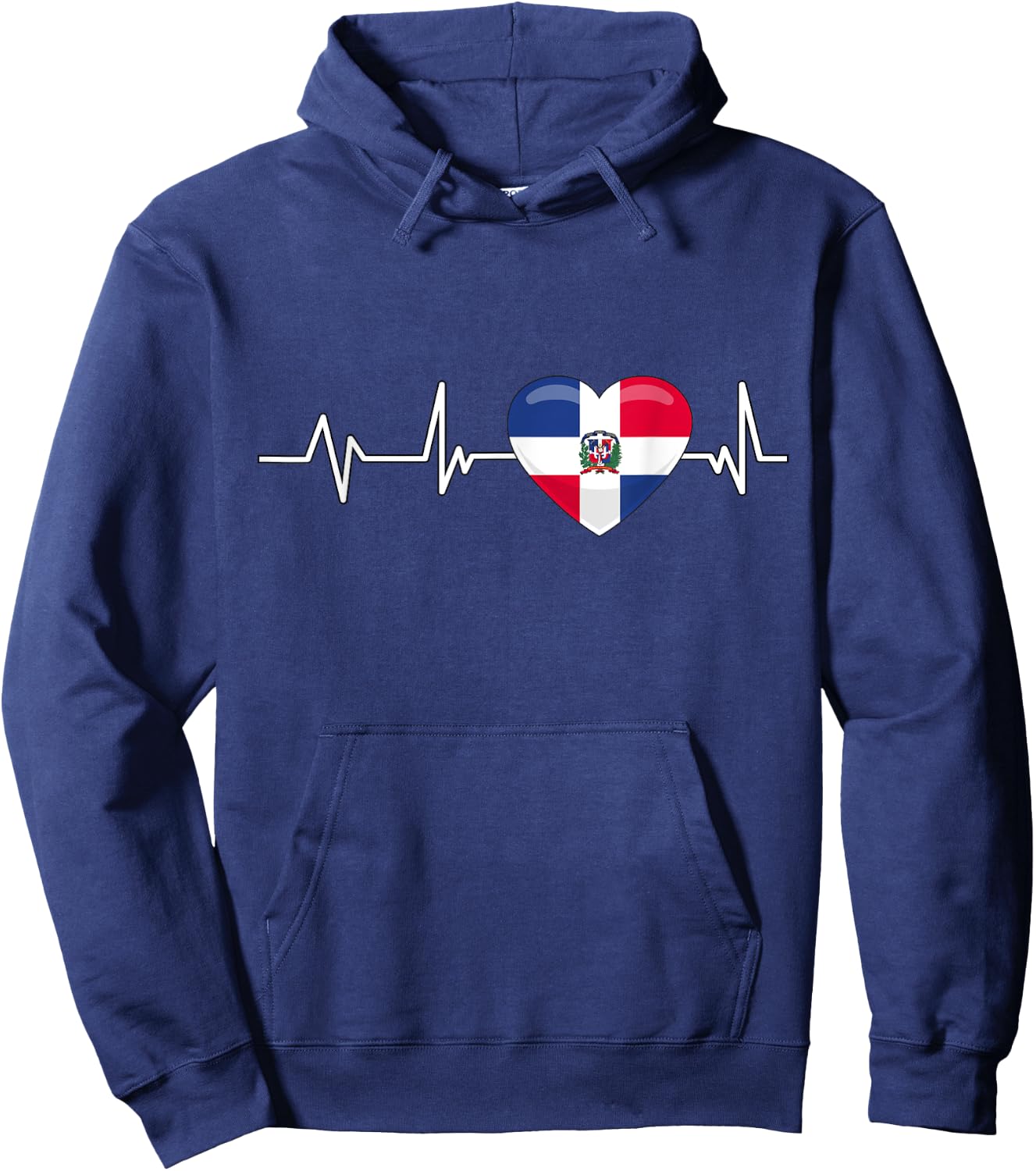 Dominican Republic Heartbeat Gift Dominican Republic Hoodie - Hoodie | Navy