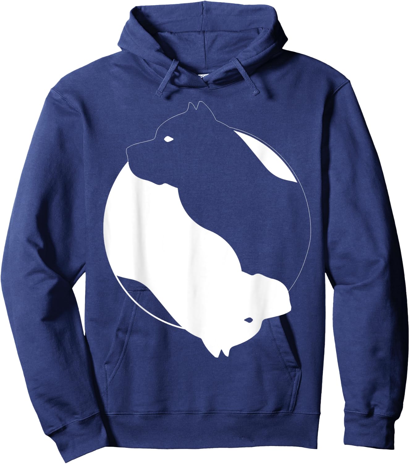 Yin Yang Pitbull Funny Pittie Symbol Zen Meditation Hoodie - Hoodie | Navy