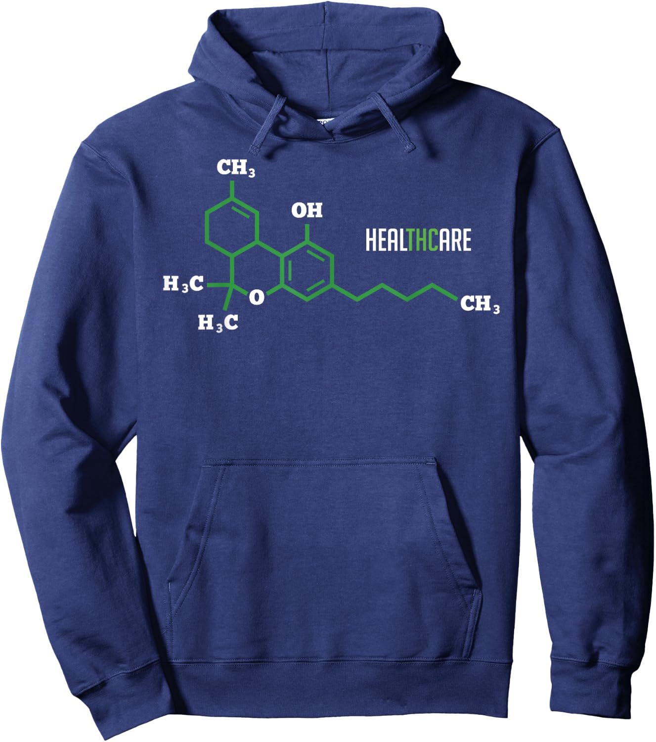 Cannabis Healthcare 420 weed Molecule THC Marijuana Pot Gift Hoodie - Hoodie | Navy