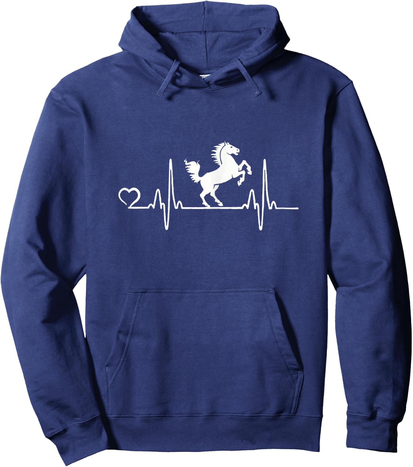 Horse Heartbeat Dressage and Girls Graphic Hoodie - Hoodie | Navy