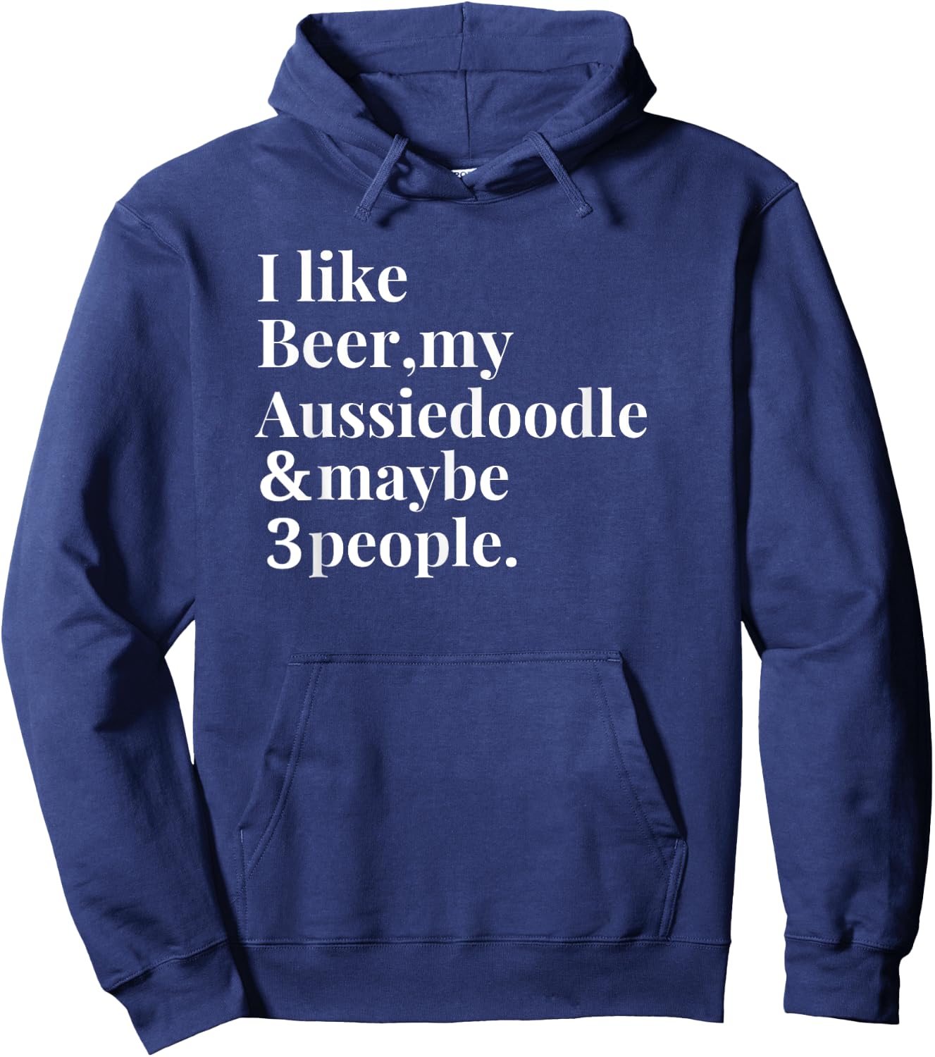 Aussiedoodle Funny Dog Owner Craft Beer Lover Gift Women Men Hoodie - Hoodie | Navy