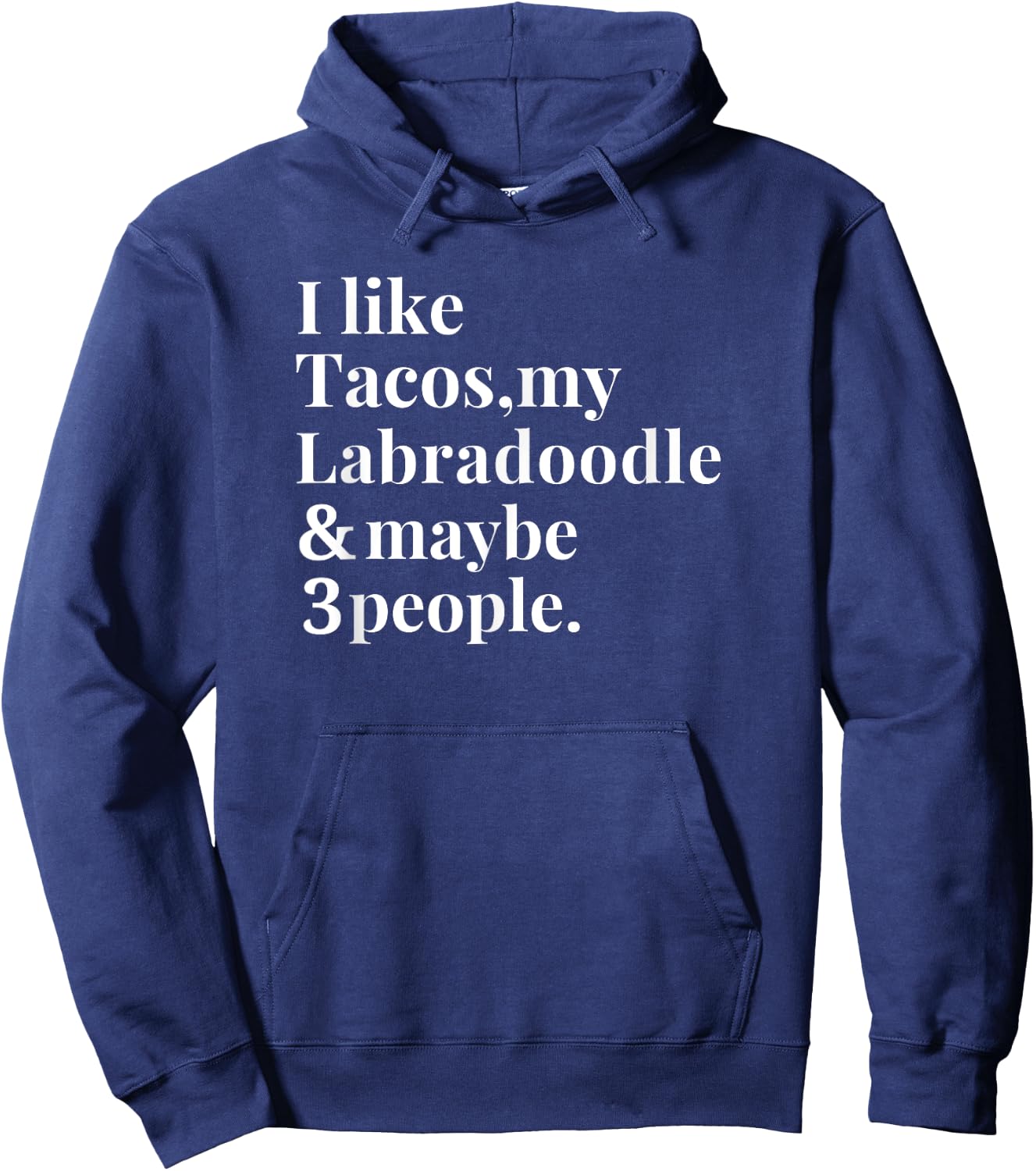 Labradoodle Mom Owner Funny Dog Tacos Lover Women Men Gift Hoodie - Hoodie | Navy