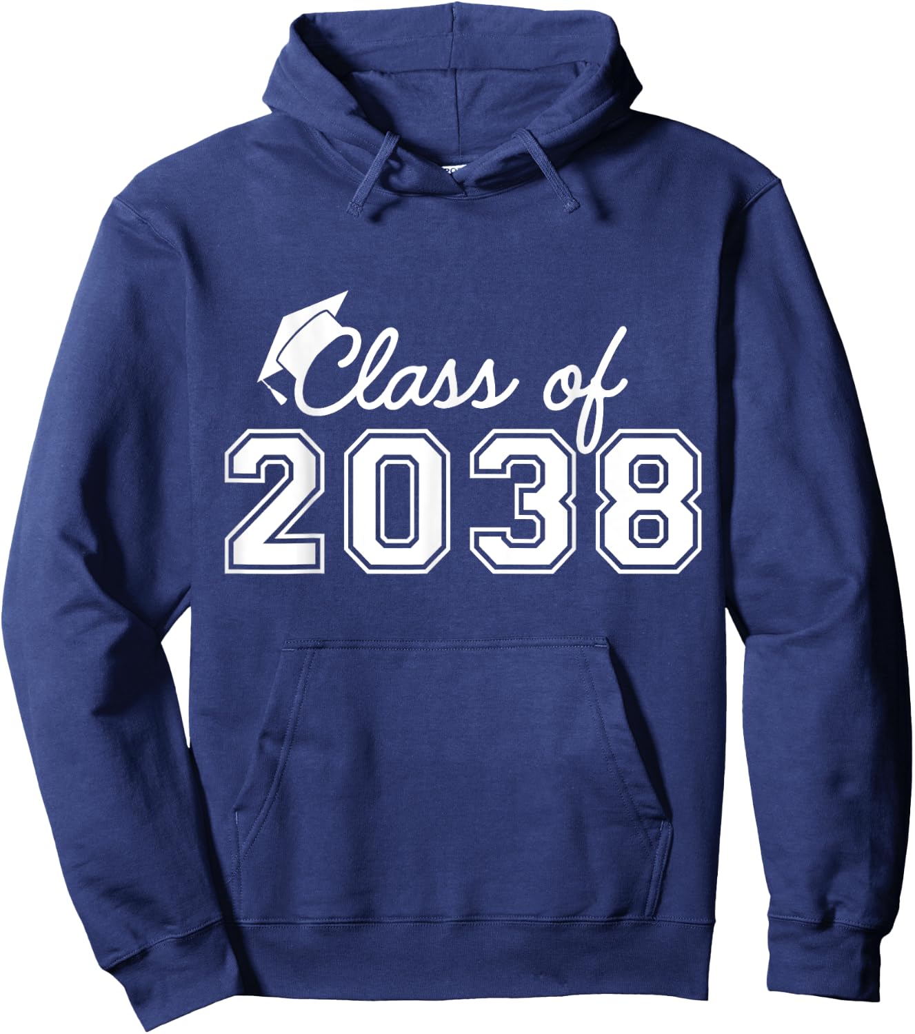 Class Of 2038 Grow With Me Graduation First Day of School Hoodie - Hoodie | Navy