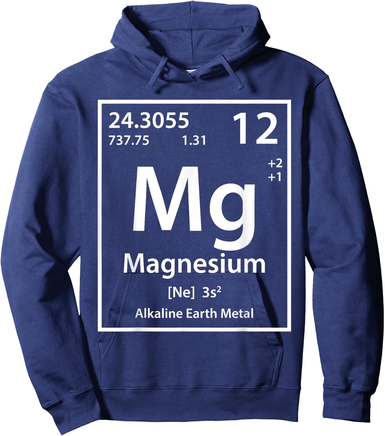 Magnesium Element (white) Hoodie - Hoodie | Navy