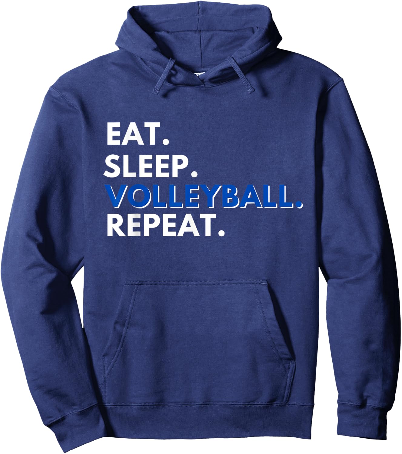 Eat Sleep Volleyball Repeat - Funny Volleyball Lover Gift Hoodie - Hoodie | Navy
