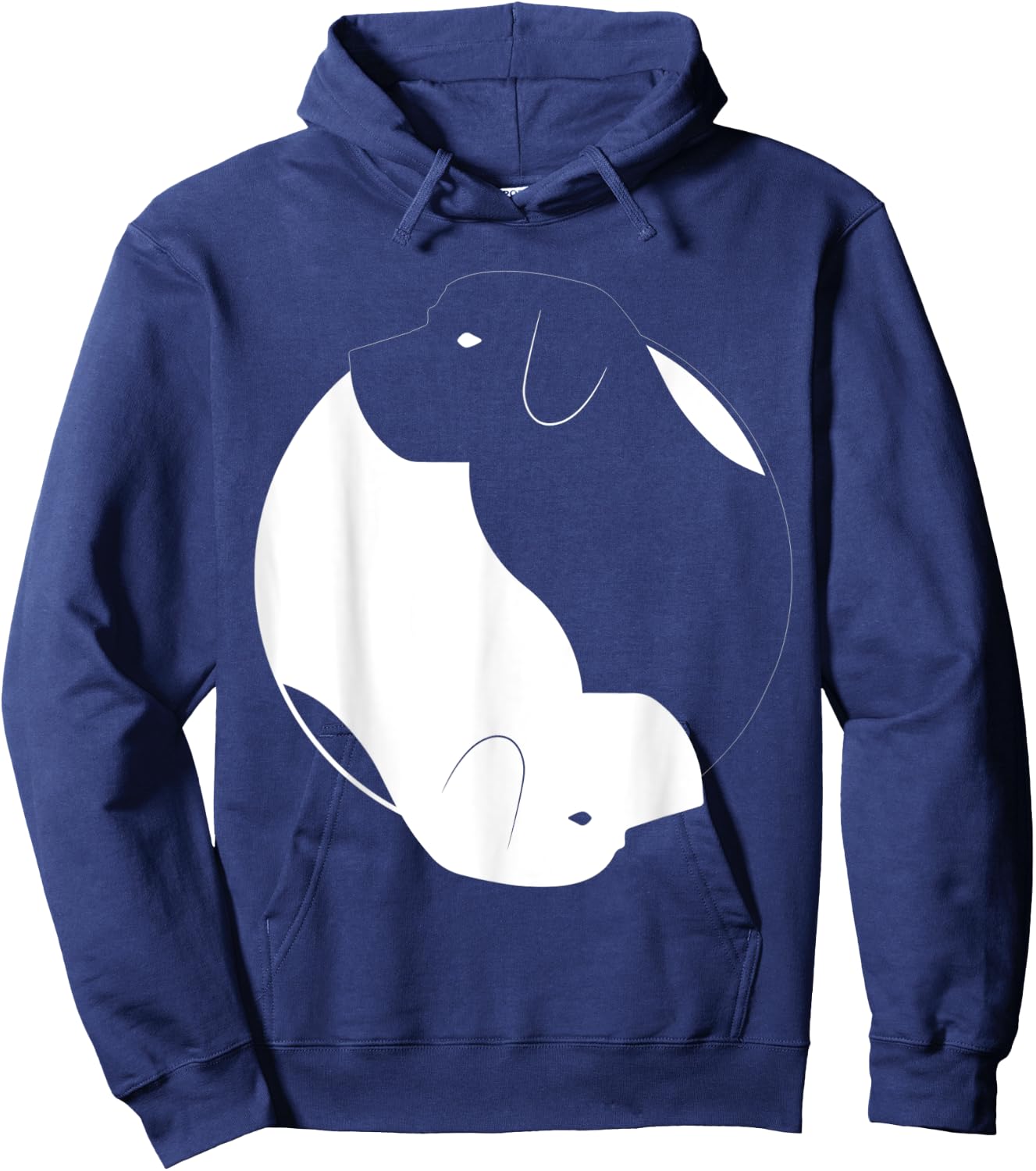 Yin Yang Labrador Funny Retriever Symbol Zen Meditation Hoodie - Hoodie | Navy
