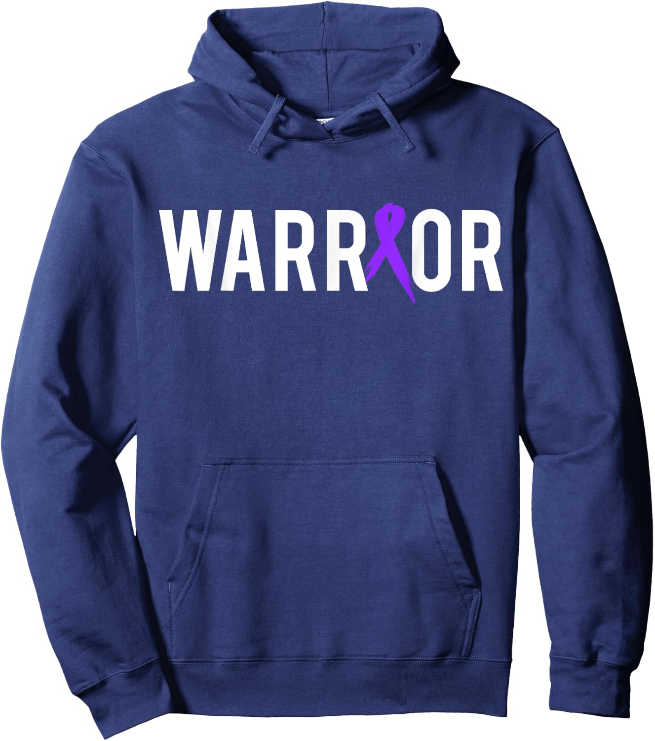 Pancreatic Cancer Warrior Design Gift Cancer Awareness Hoodie - Hoodie | Navy
