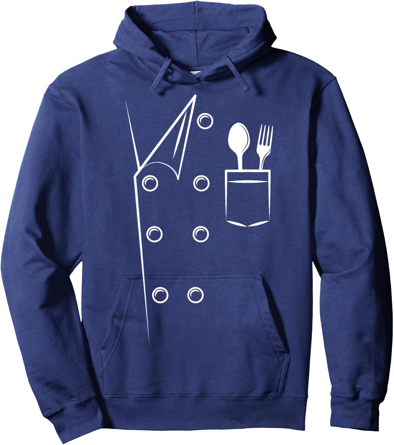 Chef Costume Spoon Fork Culinary Kitchen Chief Cook Cuisine Hoodie - Hoodie | Navy
