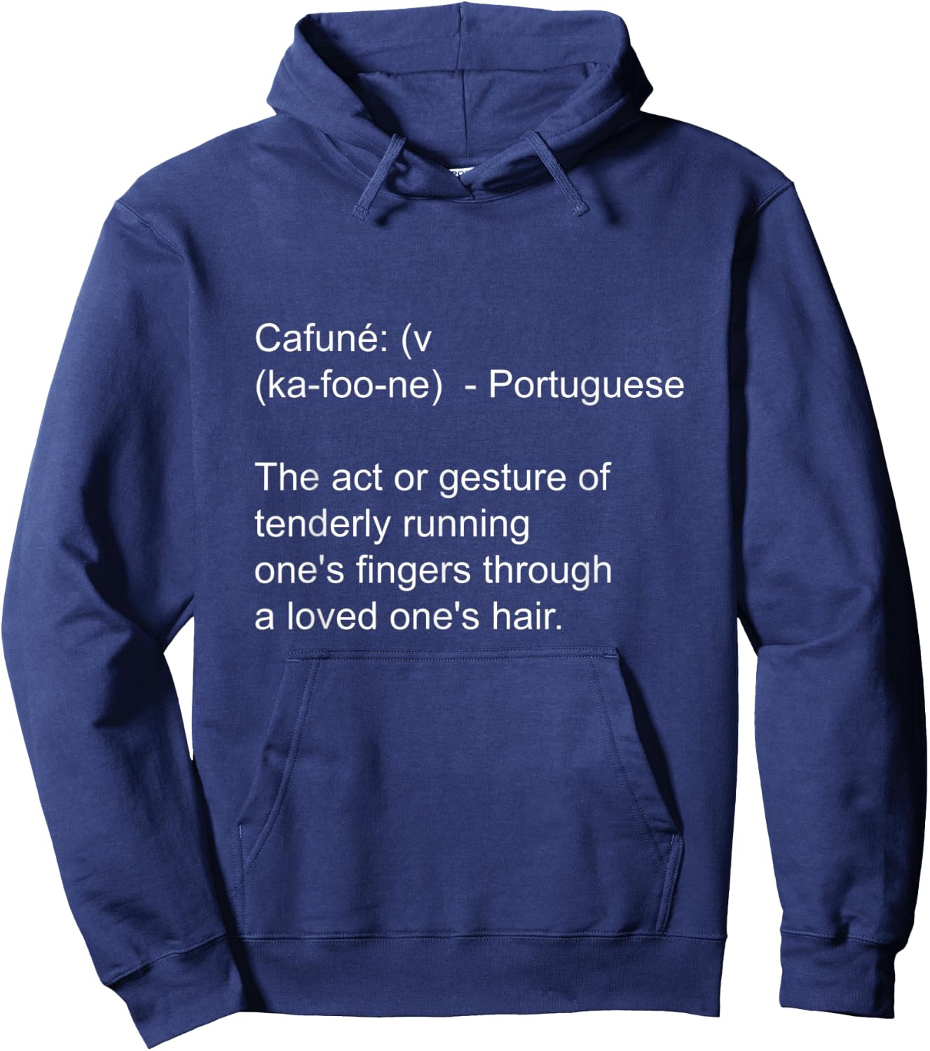 Cafune an act of love Men Women Kids Hoodie - Hoodie | Navy