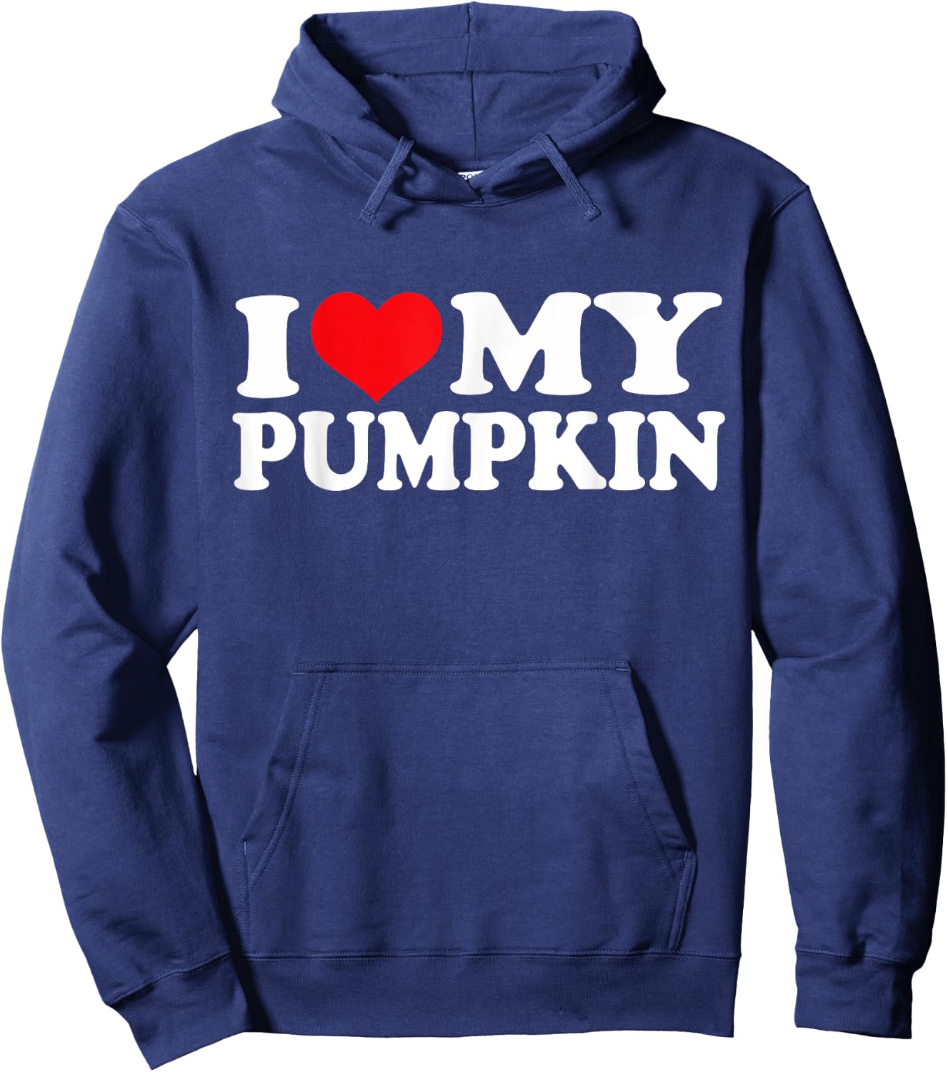 I Love My Pumpkin, I Heart Pumpkin Hoodie - Hoodie | Navy