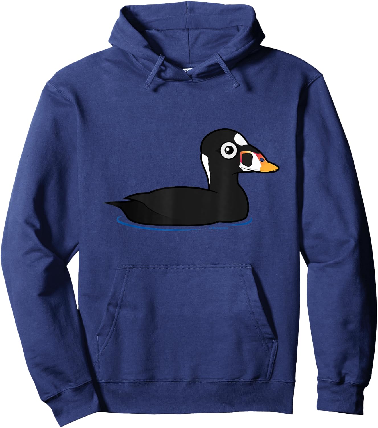 Cute Cartoon Surf Scoter Sea Duck Birder Bird Lover Gift Hoodie - Hoodie | Navy