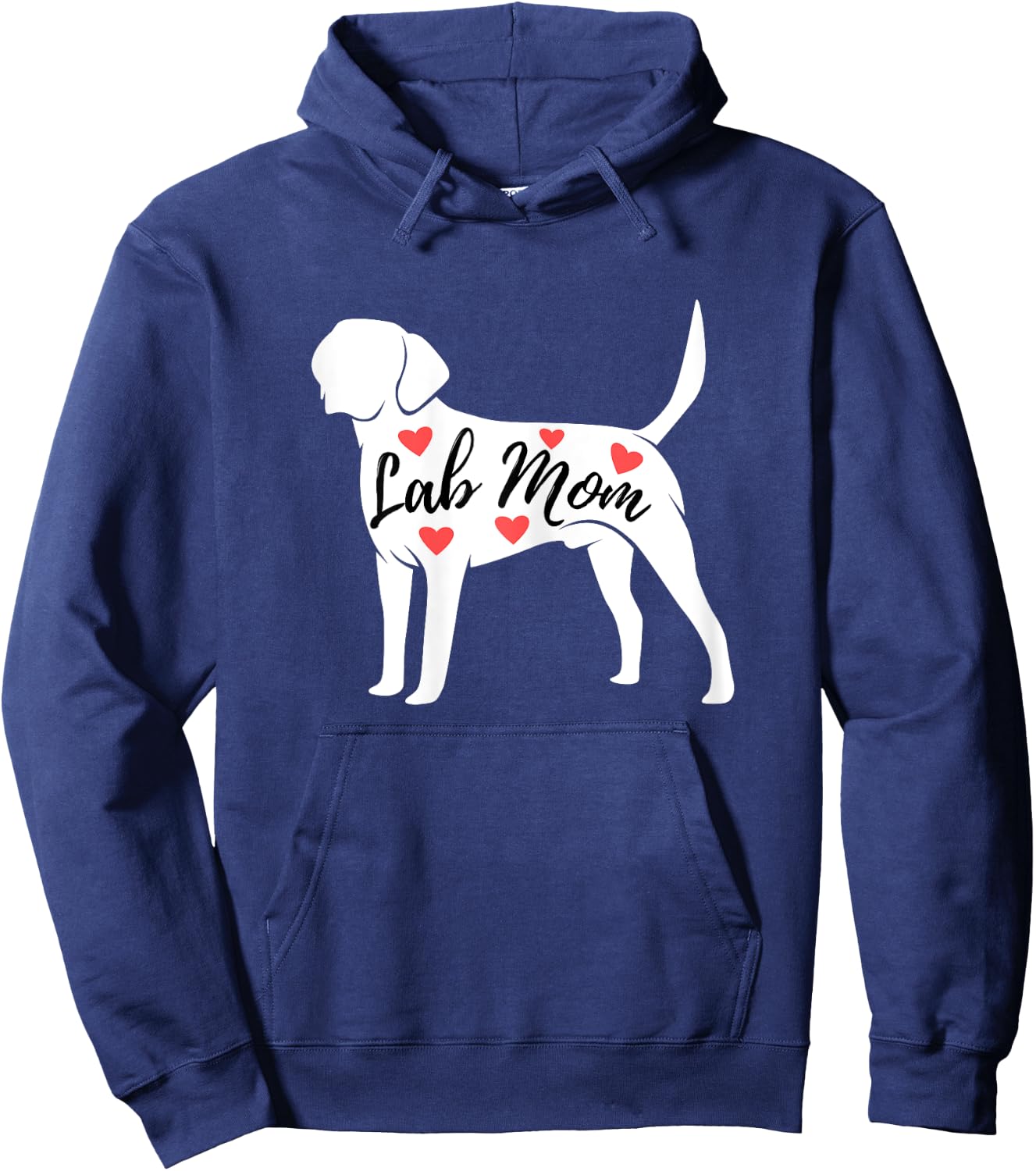 Lab Mom - Labrador Retriever Lover Dog Owner Pet Girls Kids Hoodie - Hoodie | Navy