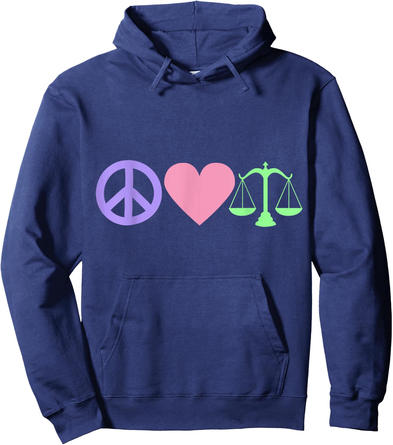 Peace Love Law Hoodie - Hoodie | Navy